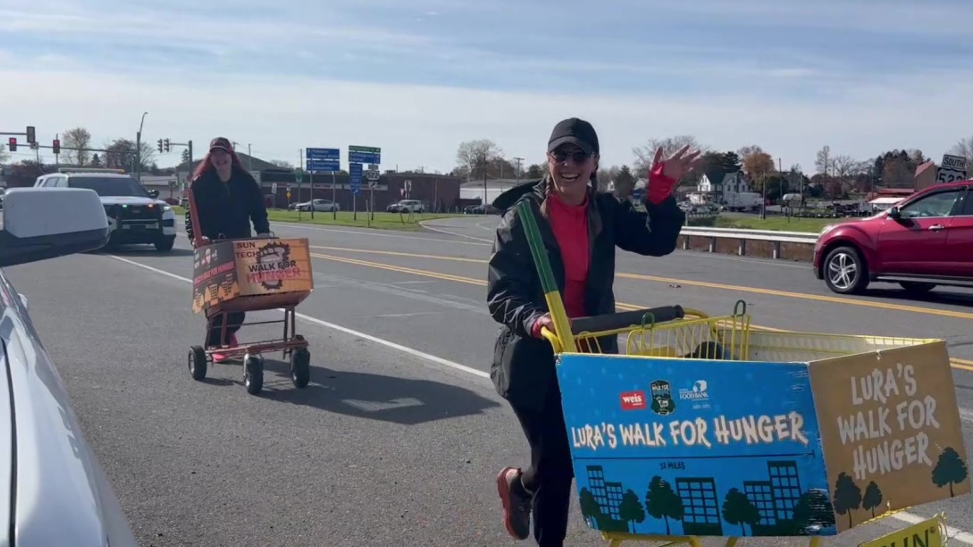 Two radio personalities hope to help the hungry by raising money for an area food bank. Newswatch 16's Nikki Krize caught up with Lura and Shelly on their walk.