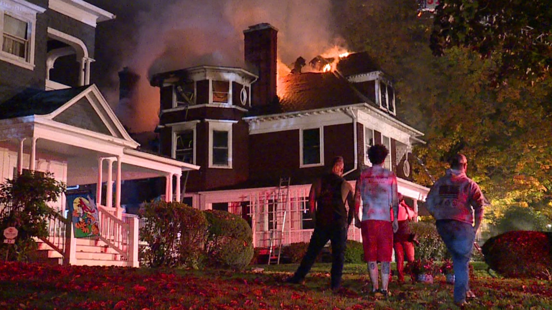 Flames destroyed a home in Carbondale late Thursday night.