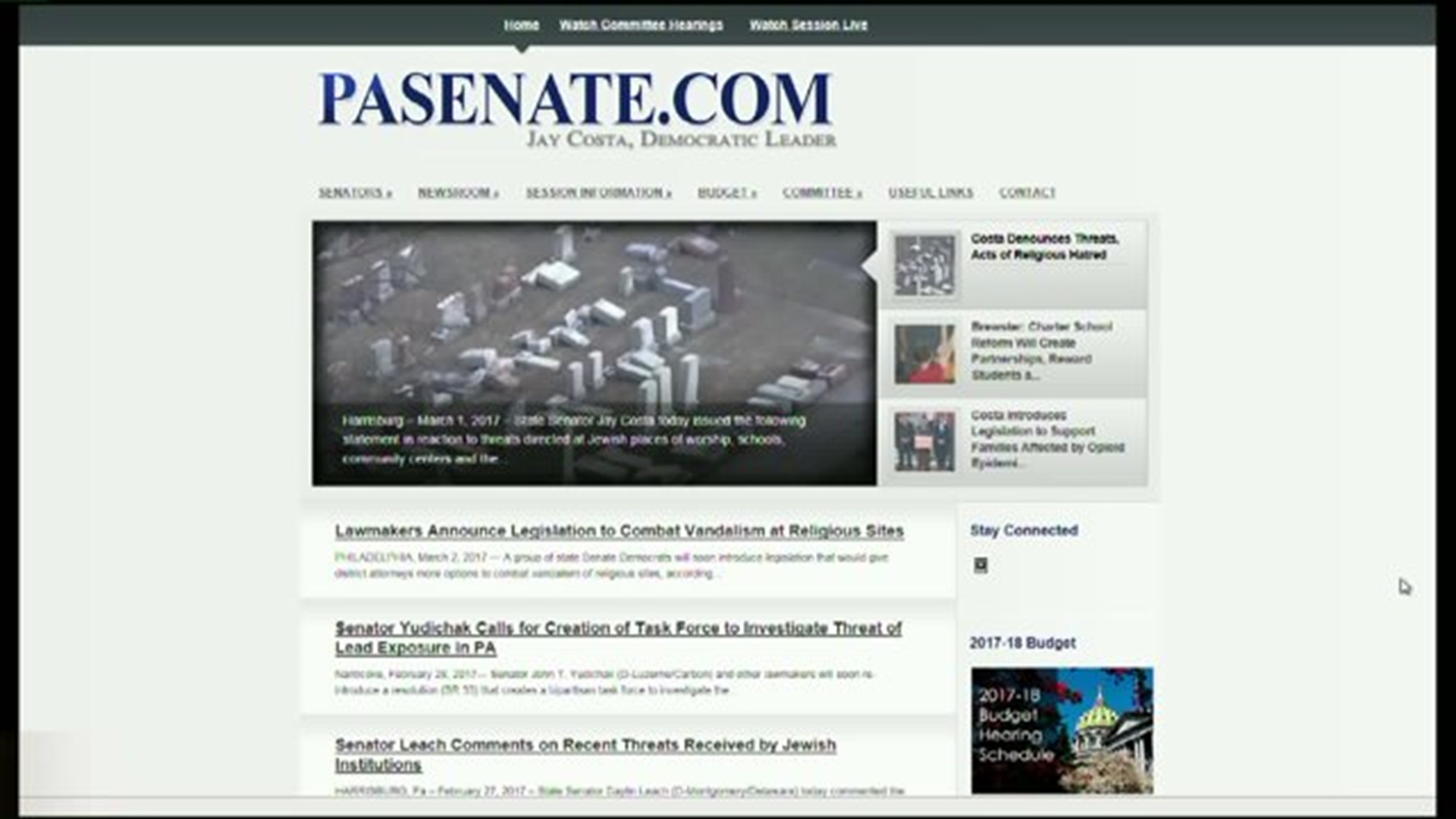 PA State Senate Website Up After Attack