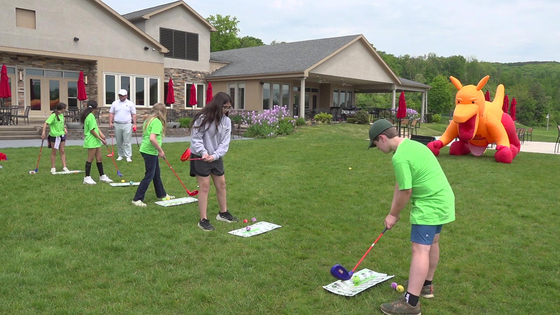 Some students from Montour County turned a golf course into their classroom on Tuesday.