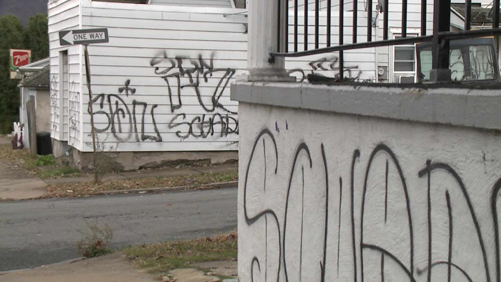 Several homeowners in Wilkes-Barre woke up to graffiti covering homes on their block.