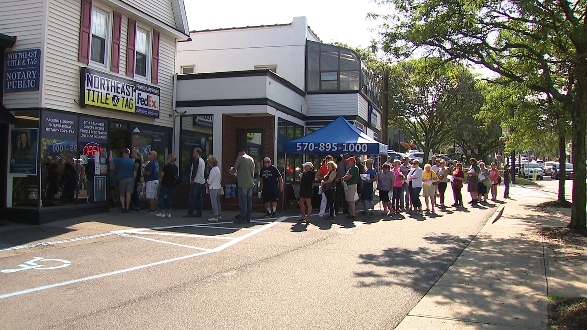 An event to replace peeling license plates was held in Clarks Summit on Saturday afternoon.