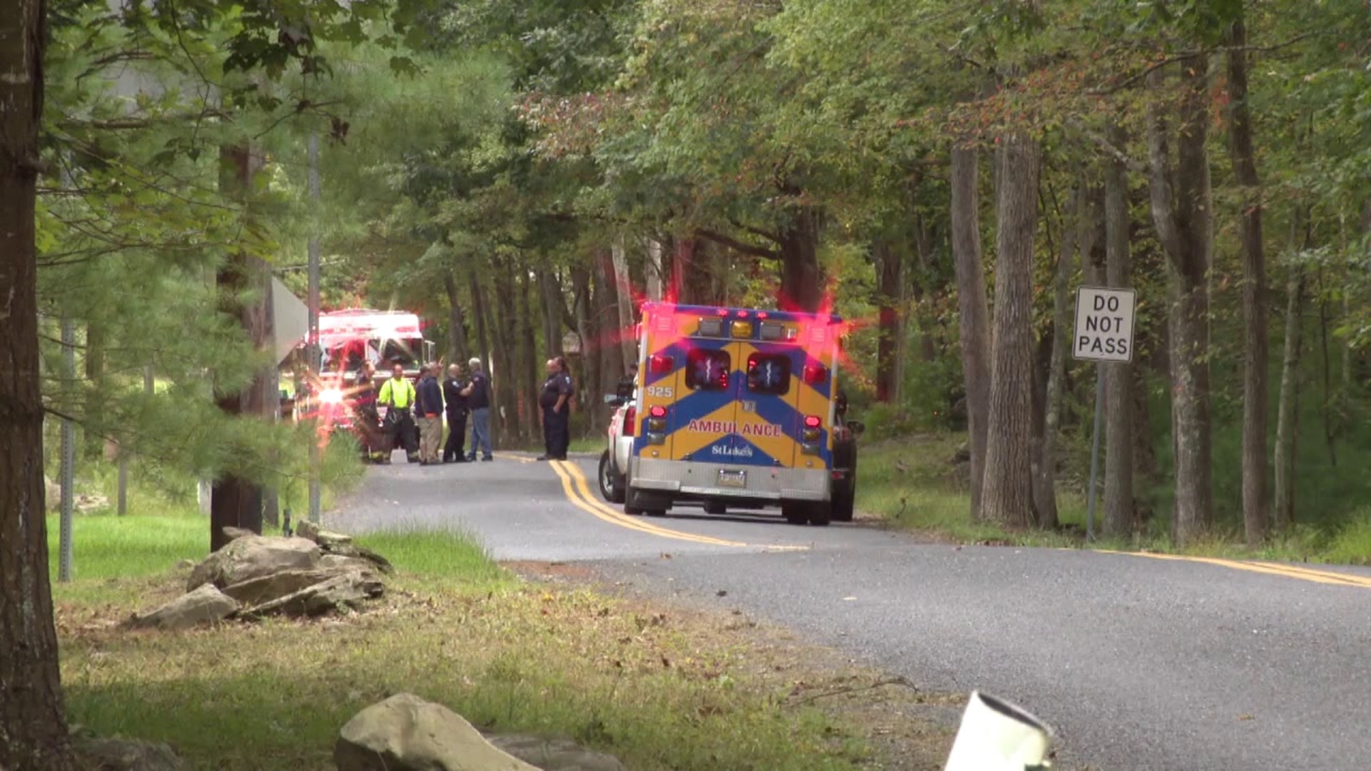 The crash happened just after 2 p.m. on Hallet Road in Pocono Township.