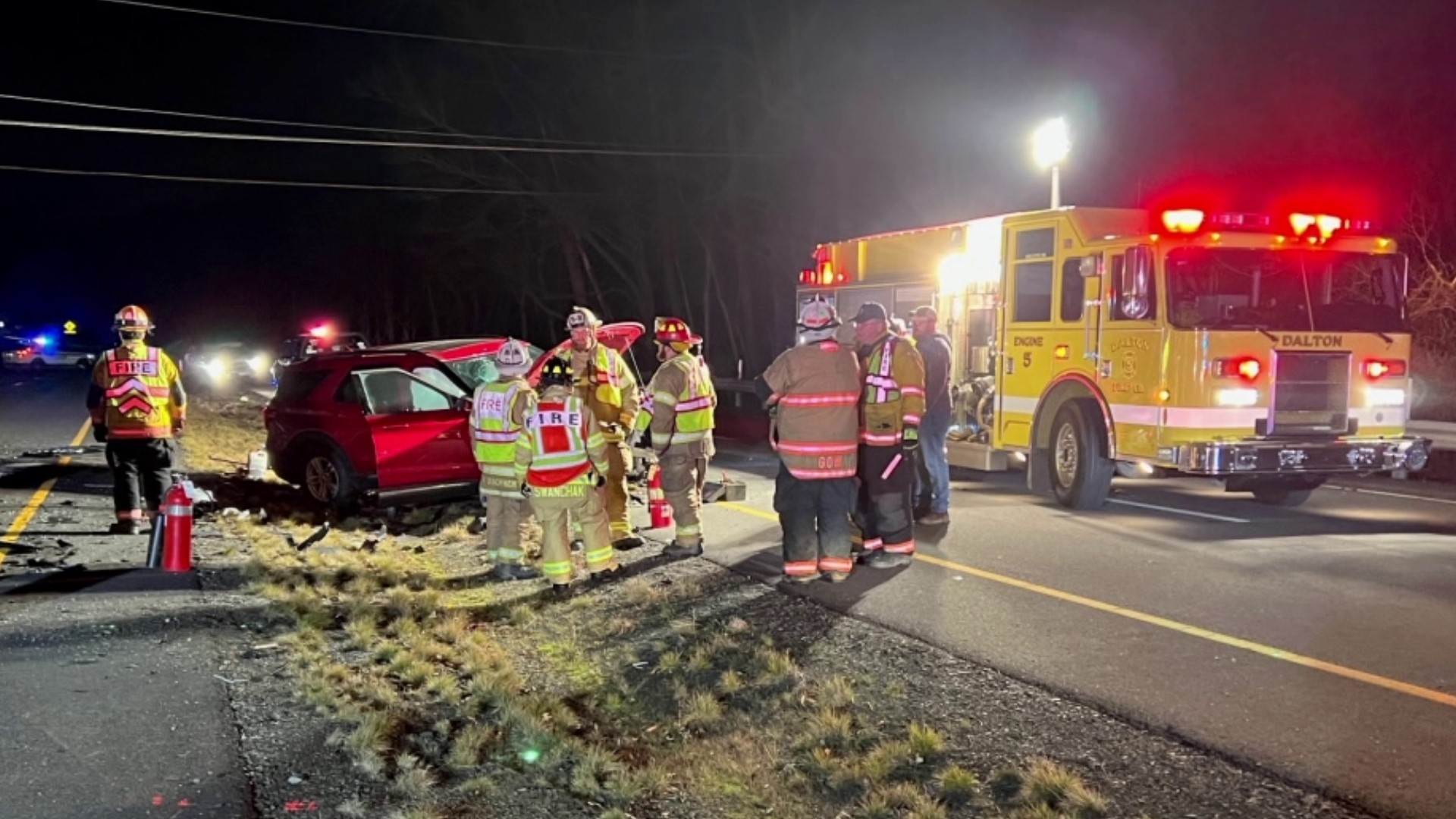 The crash happened around 6 p.m. on Routes 6 and 11 in Dalton.