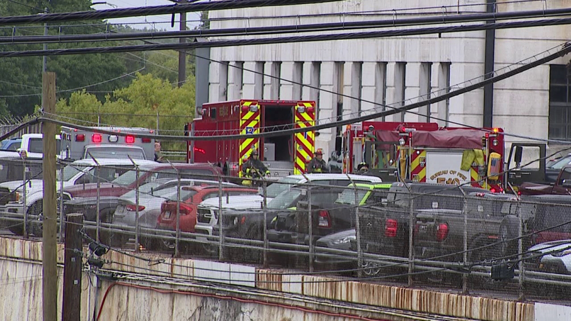 Fire crews responded to the plant along Cedar Avenue in Scranton just after 10 a.m. Monday.