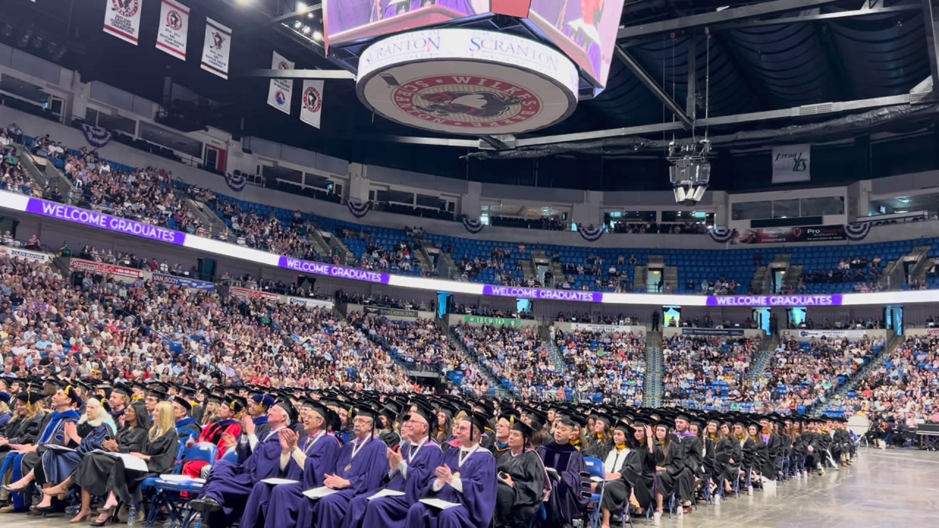 The University of Scranton commencement was held at Mohegan Arena in Wilkes-Barre Township.