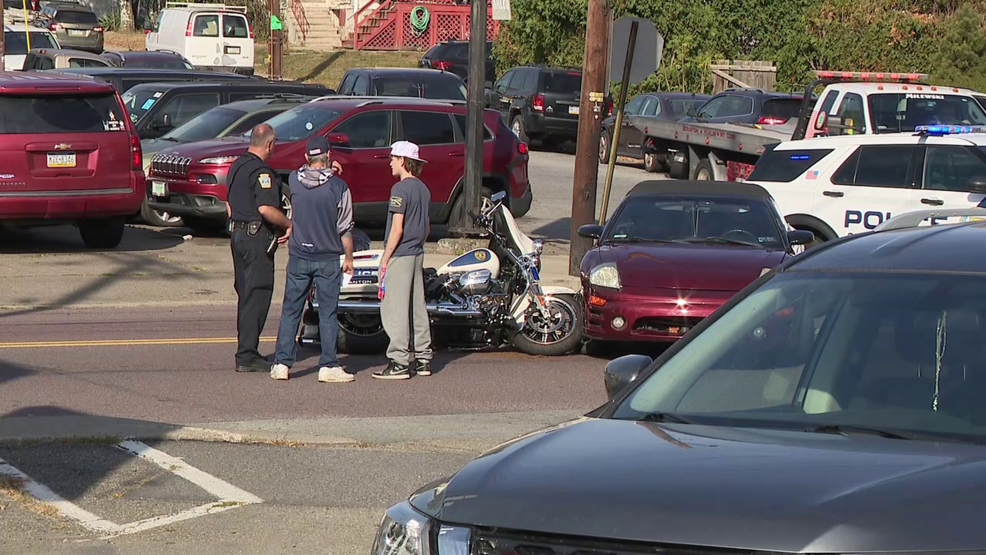 A Scranton police officer was involved in a crash Thursday morning.