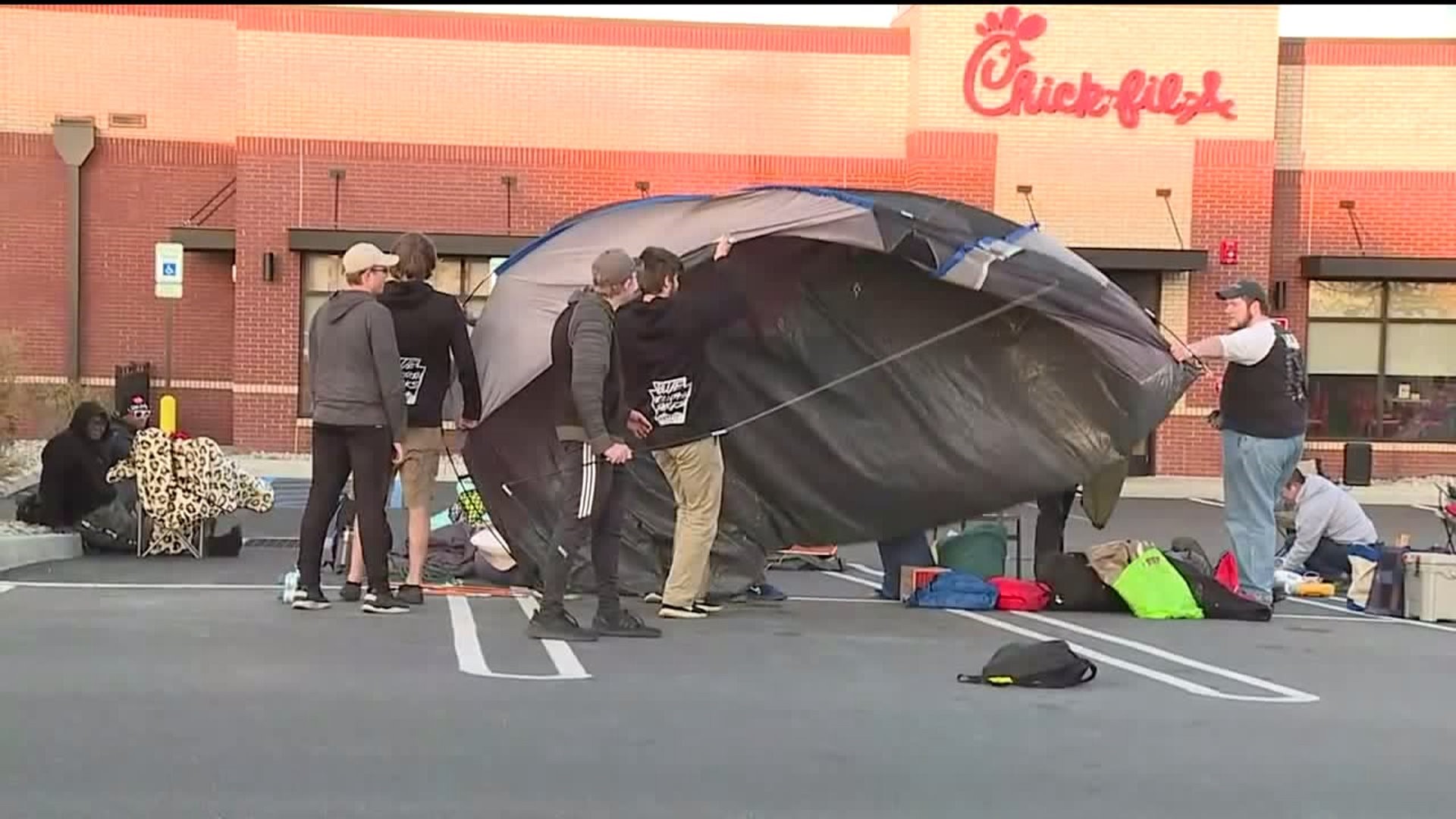 Camping out for Free Chick-fil-A for a Year