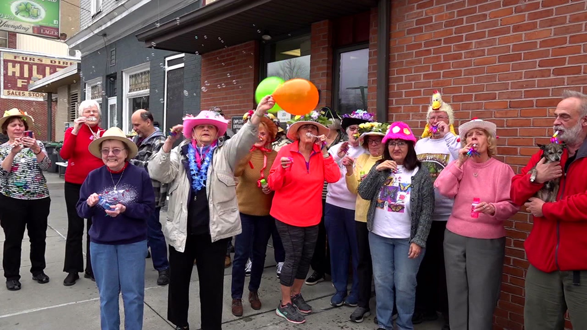 A tradition continued today in Schuylkill County, seniors step outside to chase away the winter blues.