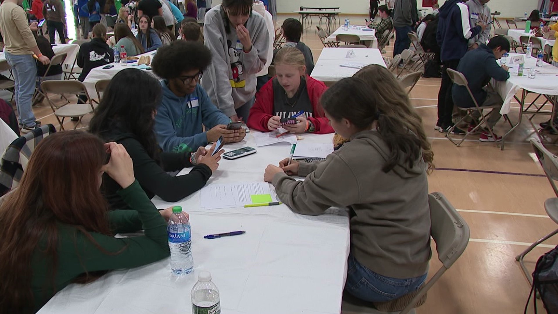 Newswatch 16's Courtney Harrison was on hand for the high-intensity high school physics competition.