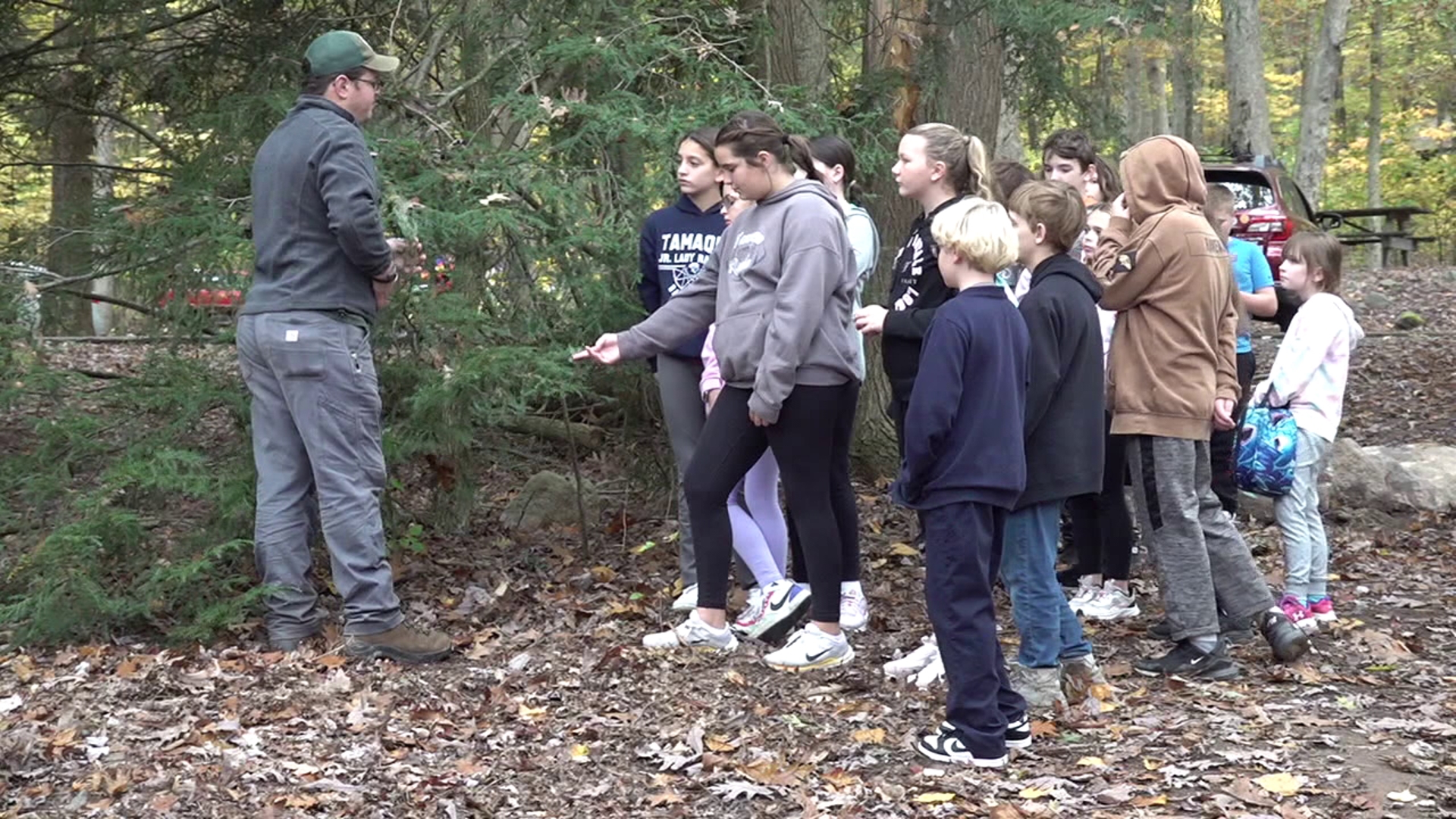 More than 100 fifth-grade students in Schuylkill County traded the classroom for the great outdoors on Wednesday.