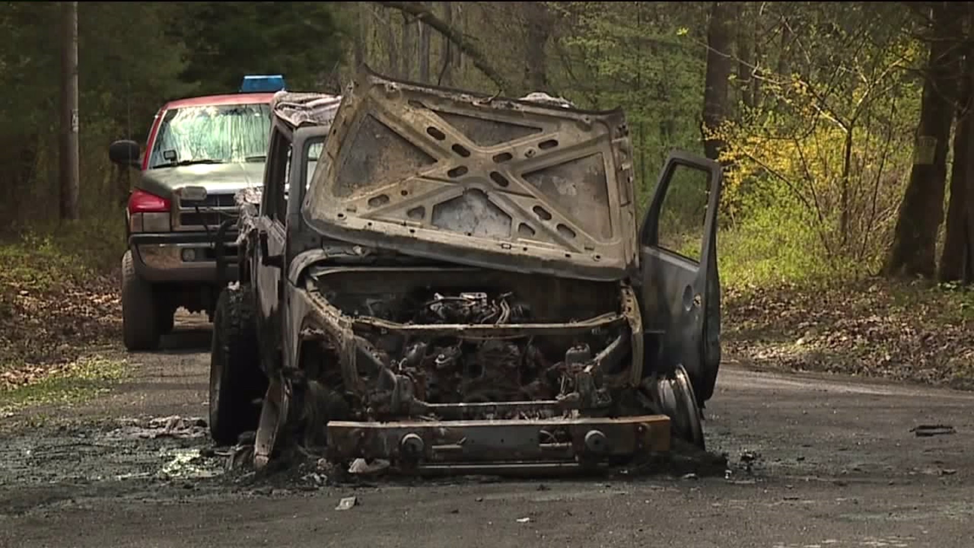 Mail Truck Burns in Luzerne County