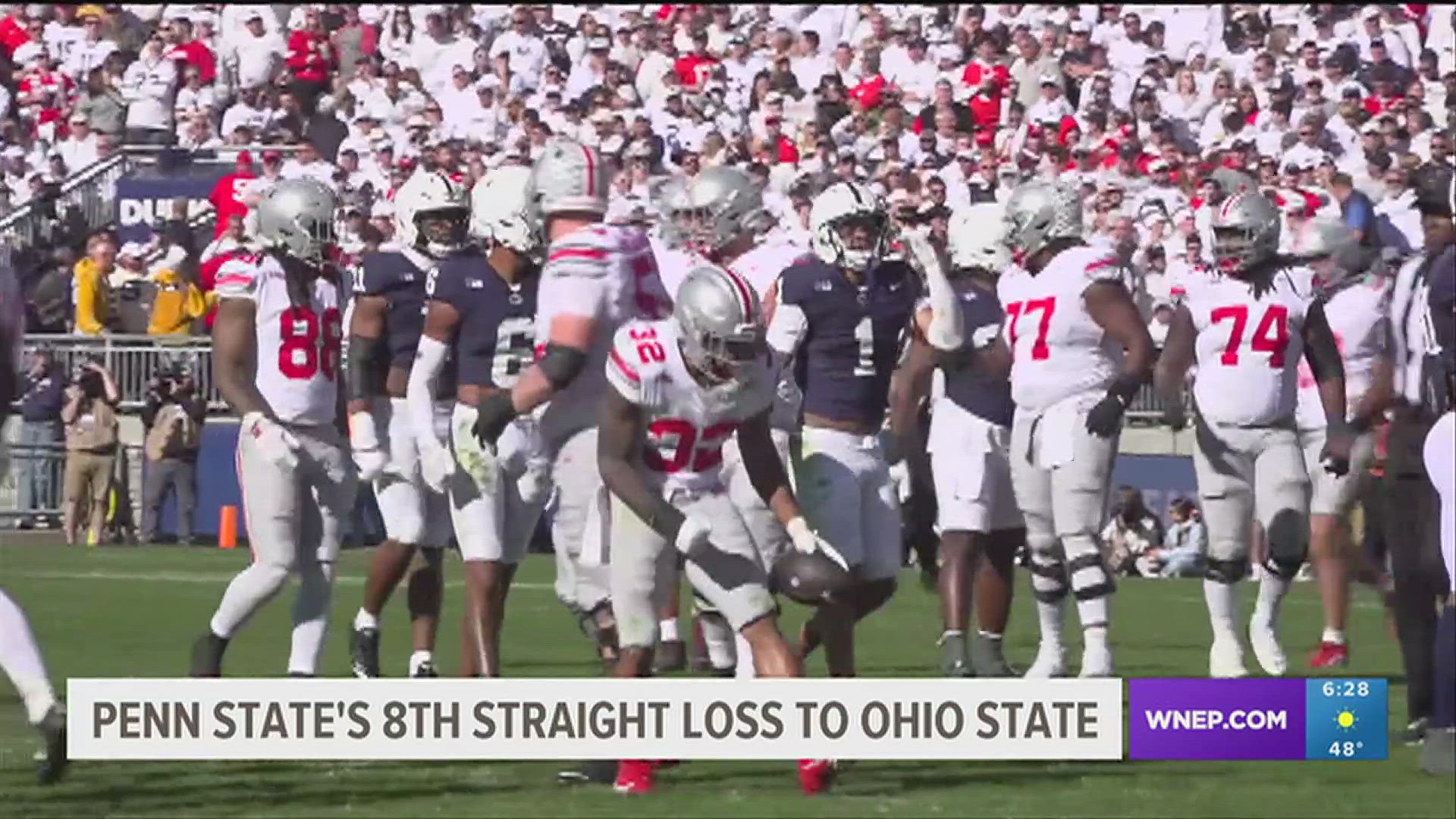 The Buckeyes hold Penn State in the fourth quarter to get the win in Happy Valley