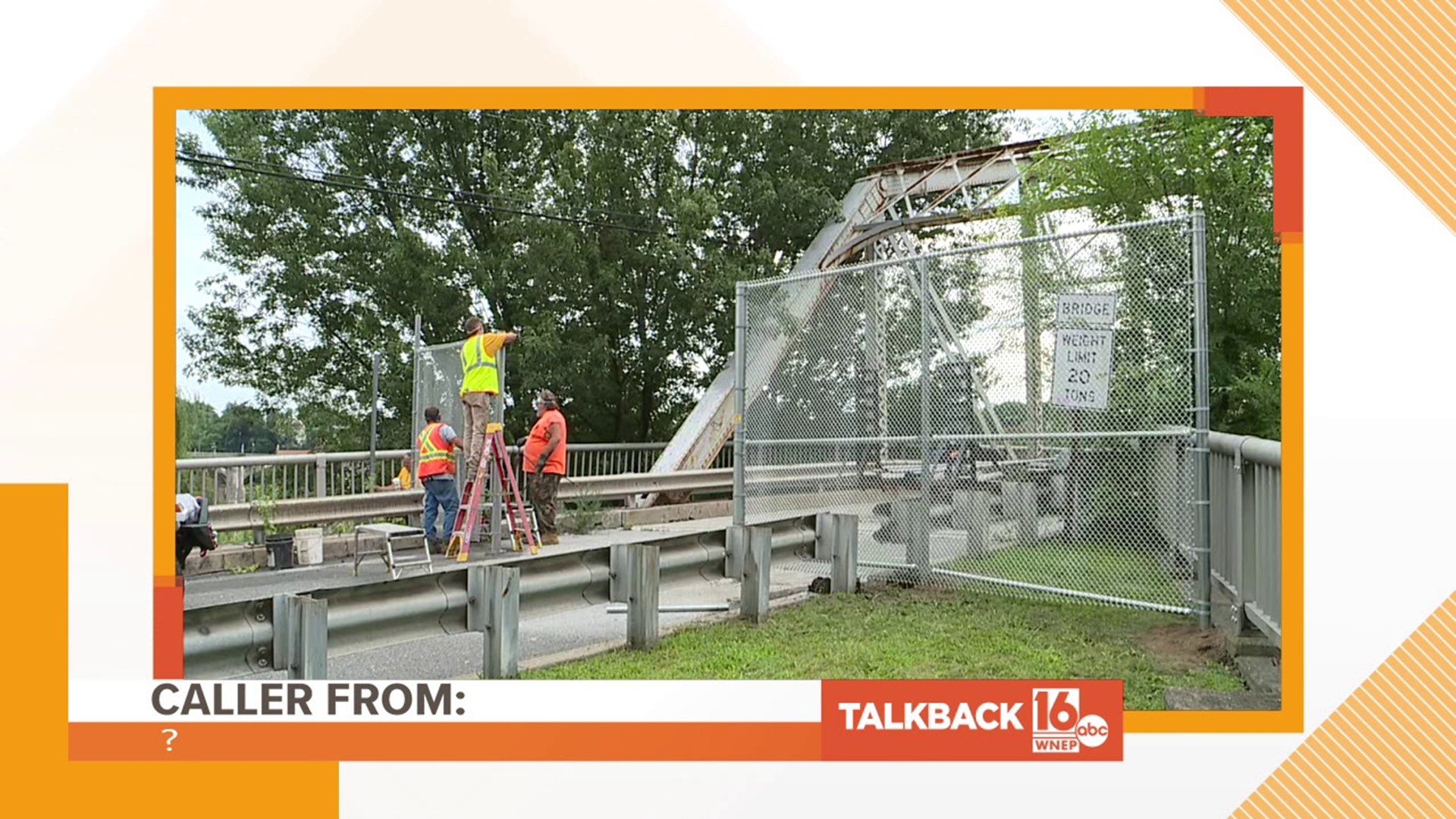 Callers are commenting on the recent safety and security measures installed to close off a bridge in Luzerne County to pedestrians.