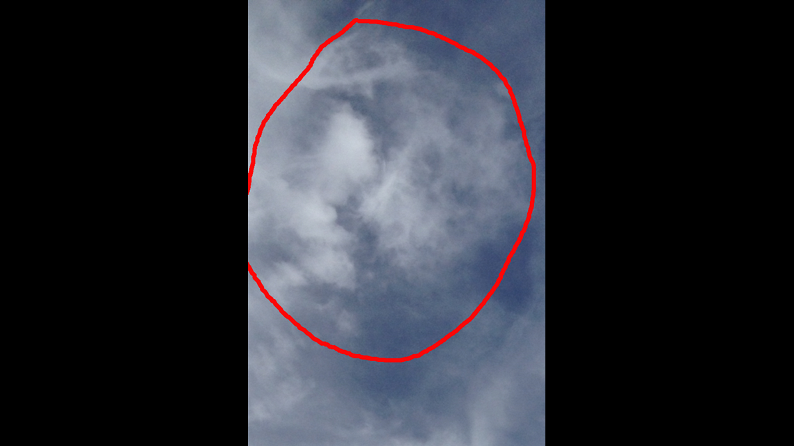 jesus face in the sky