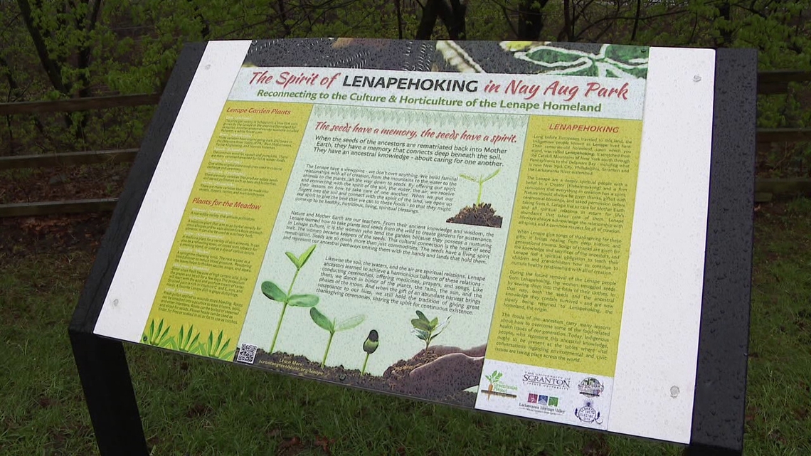 New sign at Nay Aug Park celebrates Lenape culture