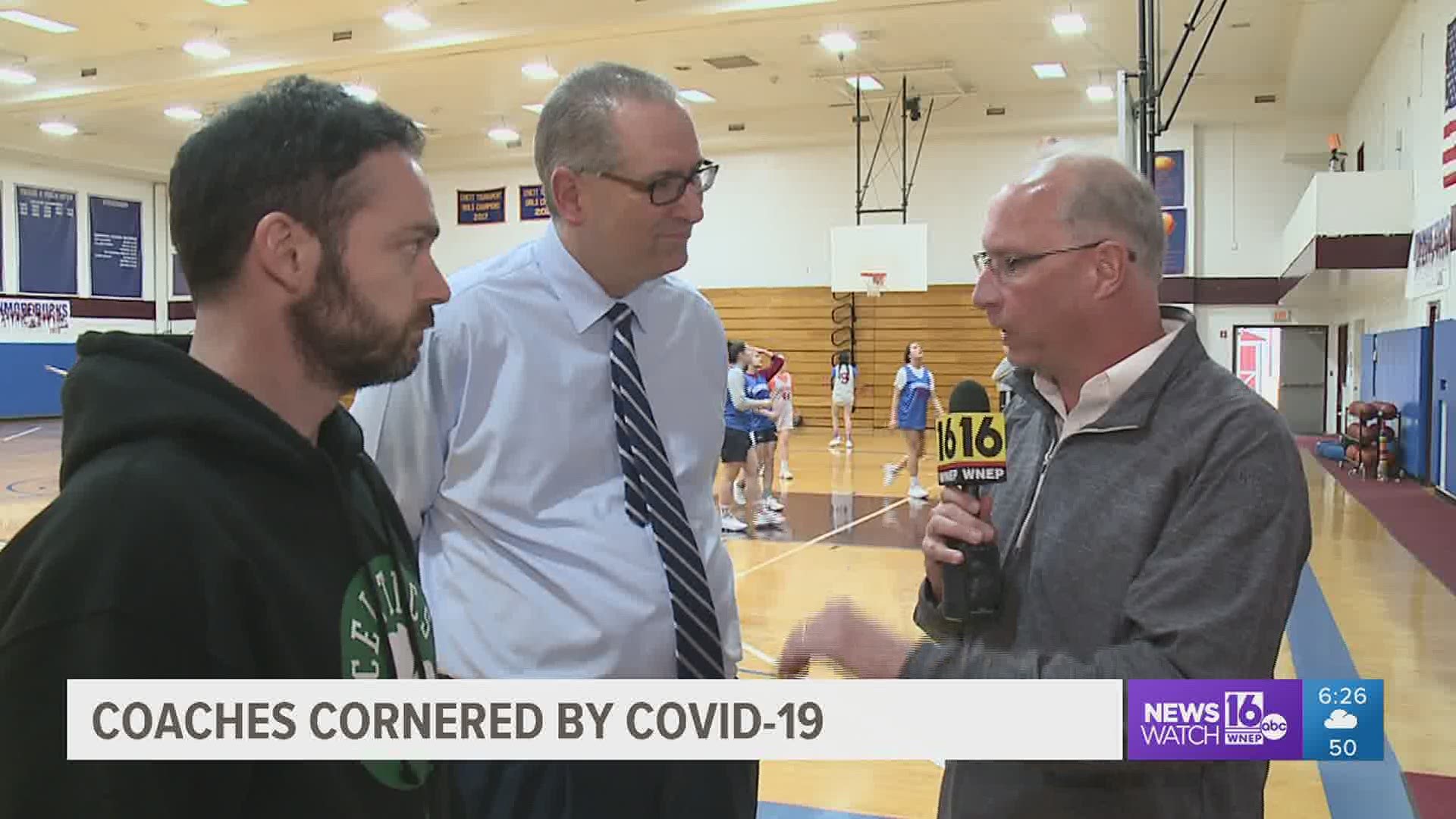 Coaches Cornered by Coronavirus.  Scranton Prep and Dunmore girls state championship run in HS basketball suspended to due Covid-19.