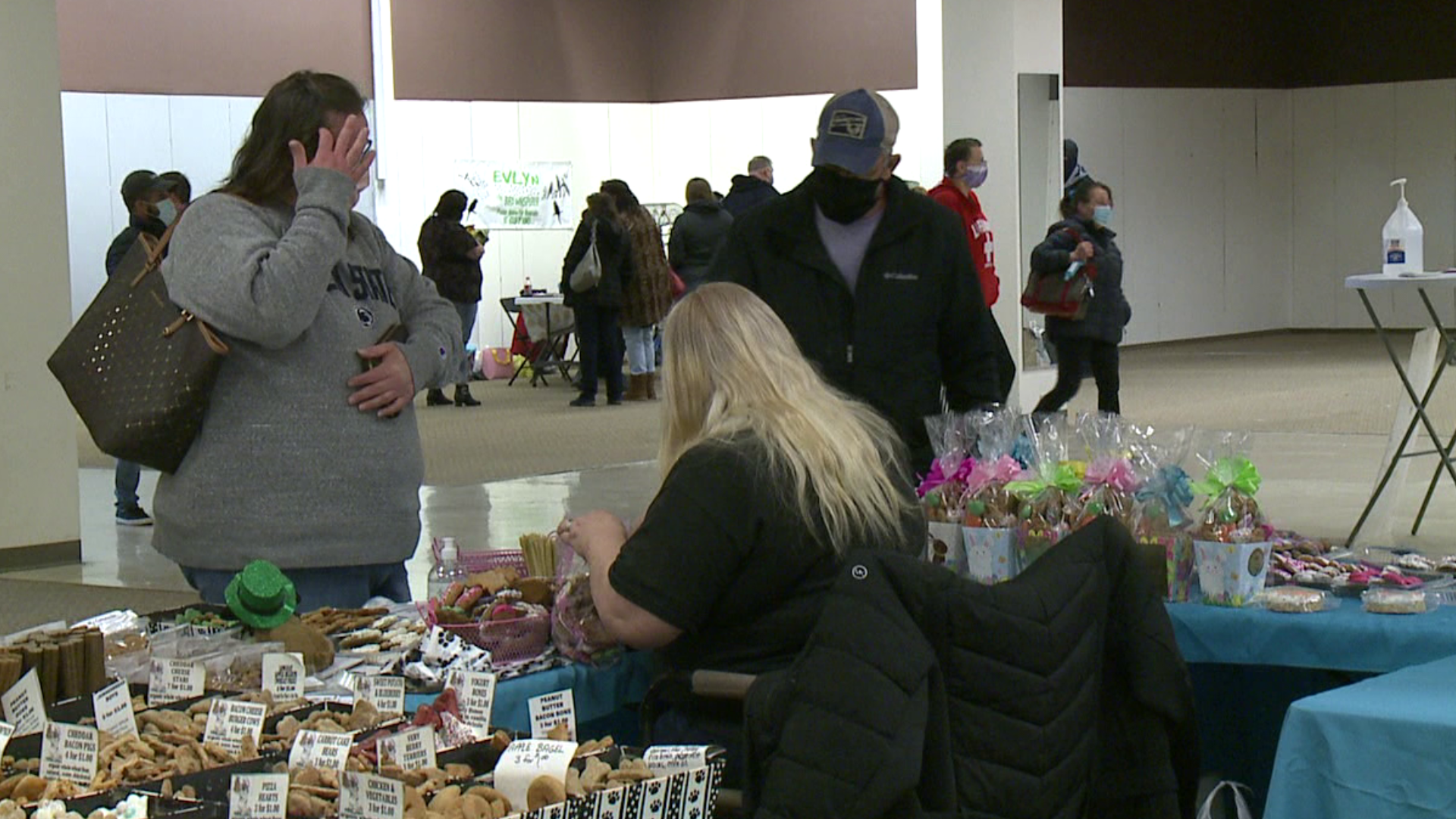 Folks turn out to shop local at the Wyoming Valley Mall.