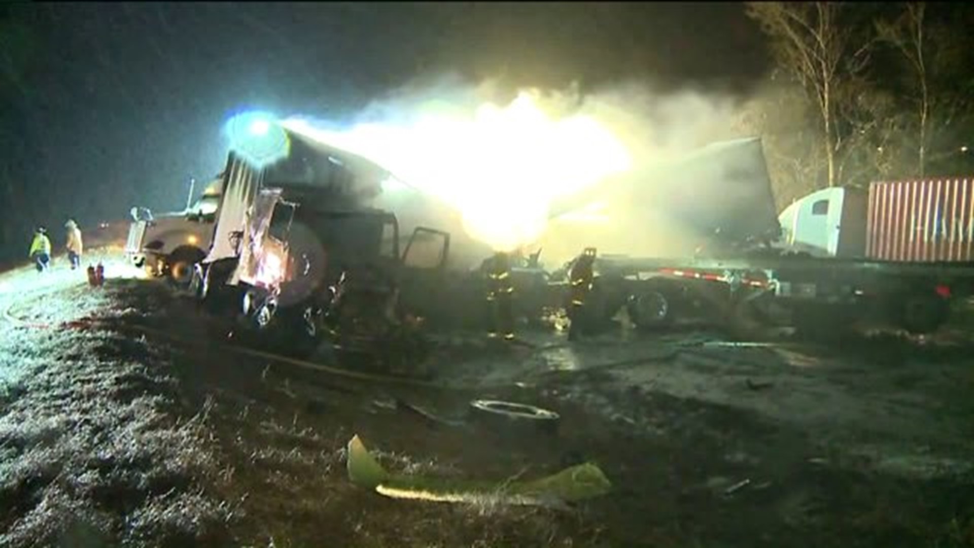 Interstate 81 in Lackawanna County Reopened after Fiery Wreck