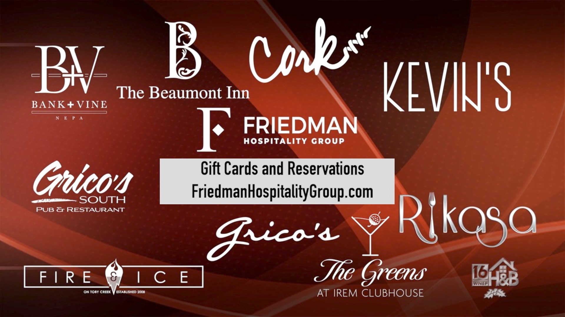 Friedman Hospitality Group Dining For The Holidays