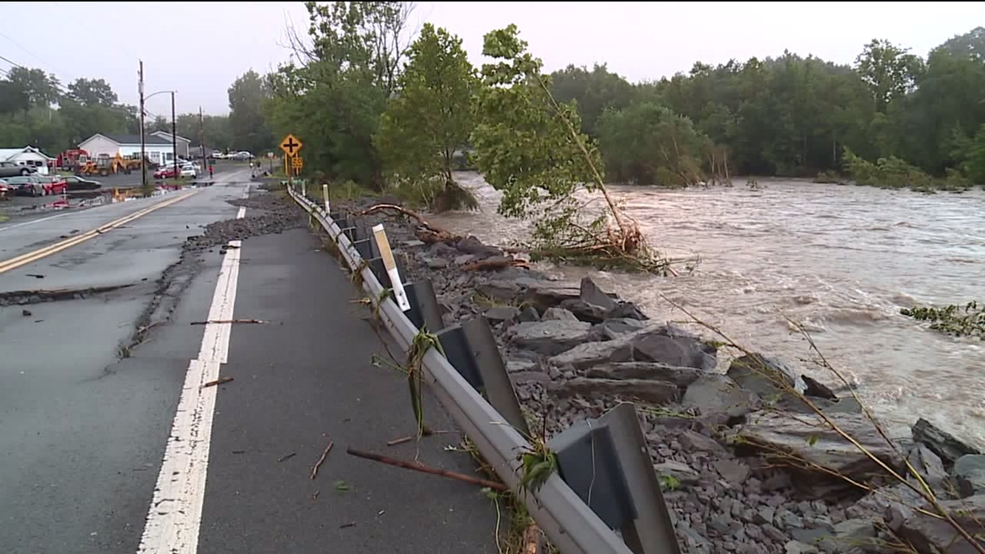 Flooding Buckles Road in Old Forge