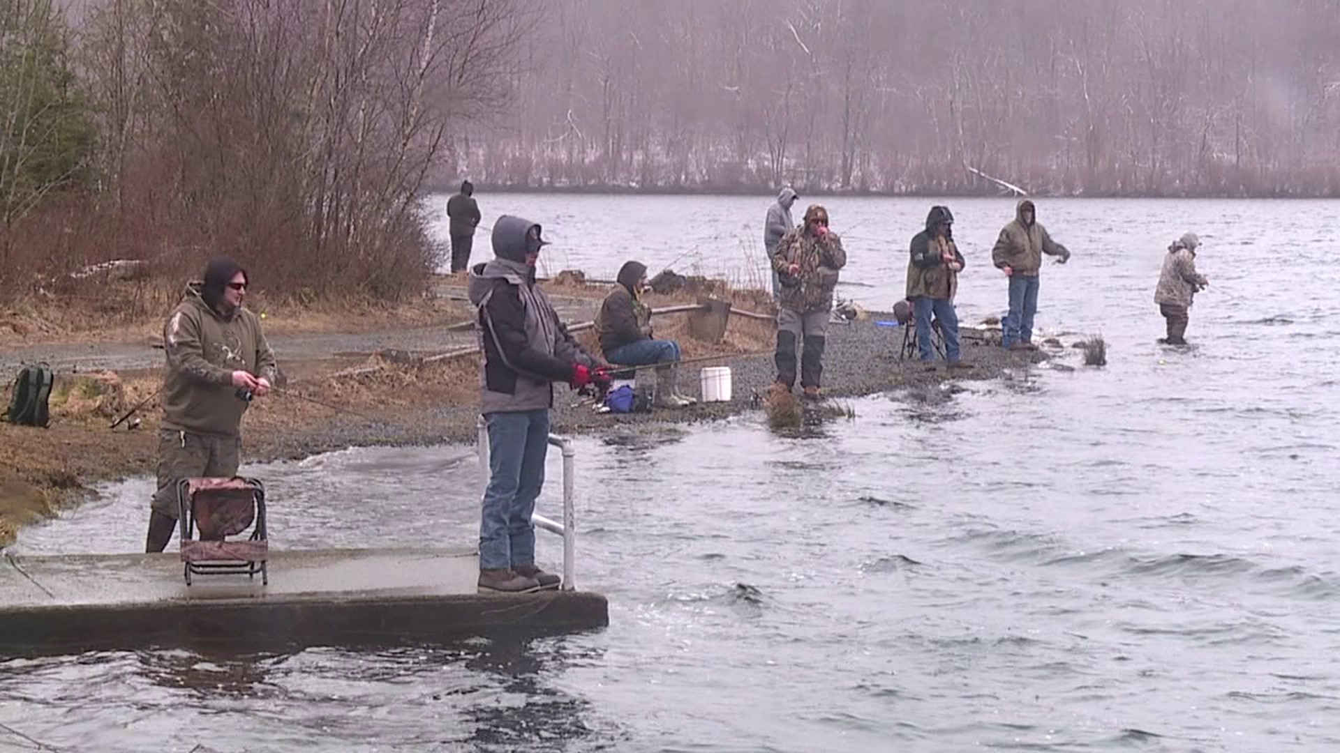 Folks in Lackawanna and Monroe counties were out in full force for the first day of trout season Saturday.