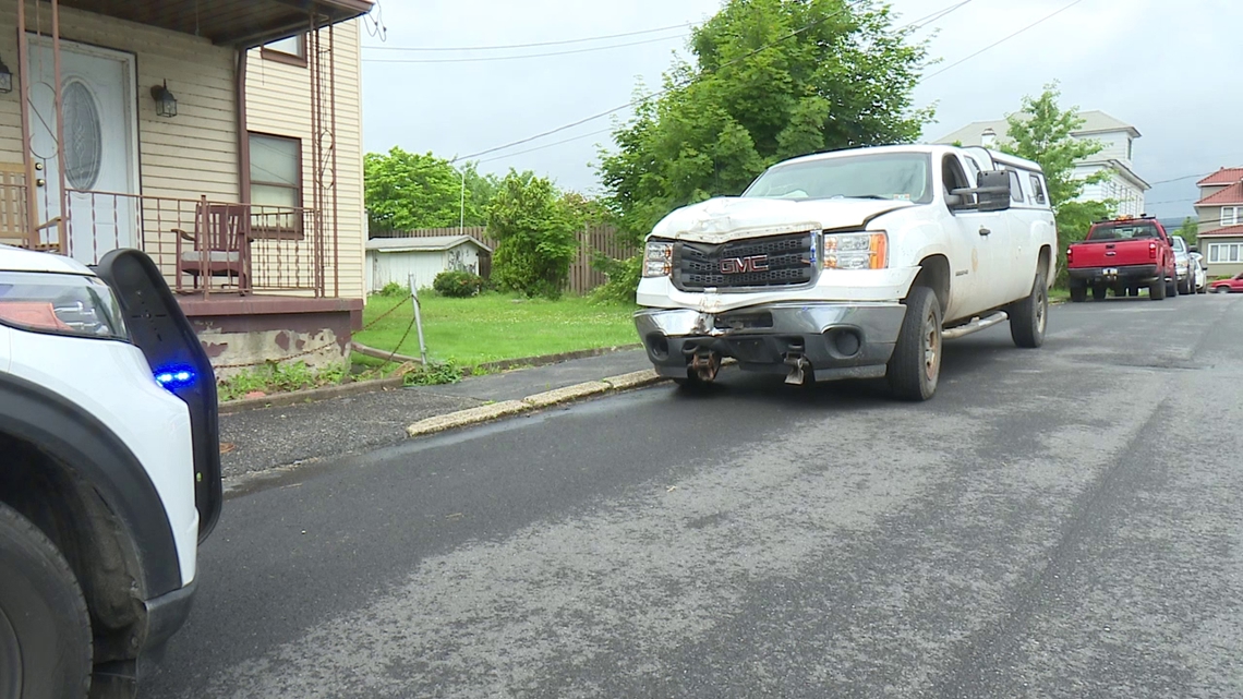 Driver crashes, abandons truck after snapping utility pole in Scranton ...