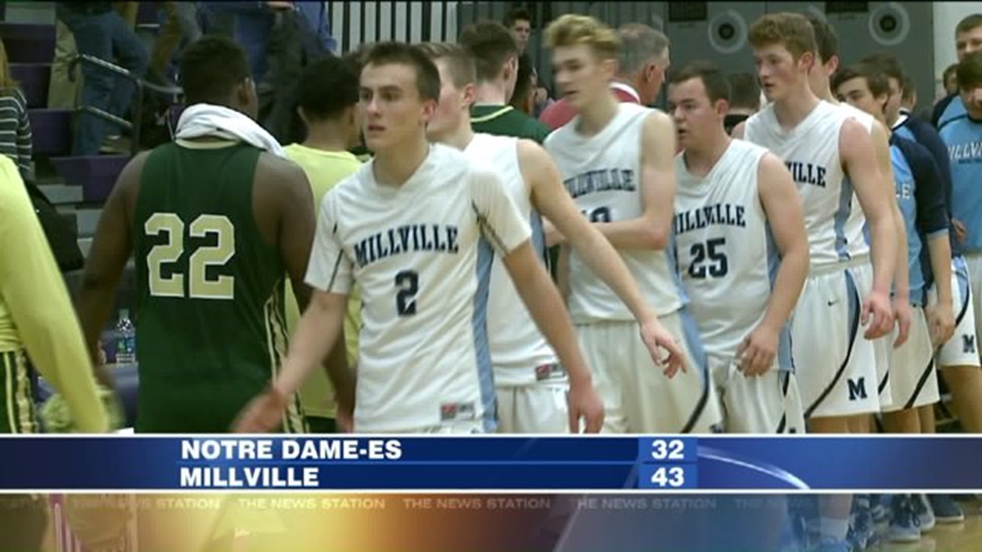 Millville Boys Hold Off Notre Dame-ES in State Tournament