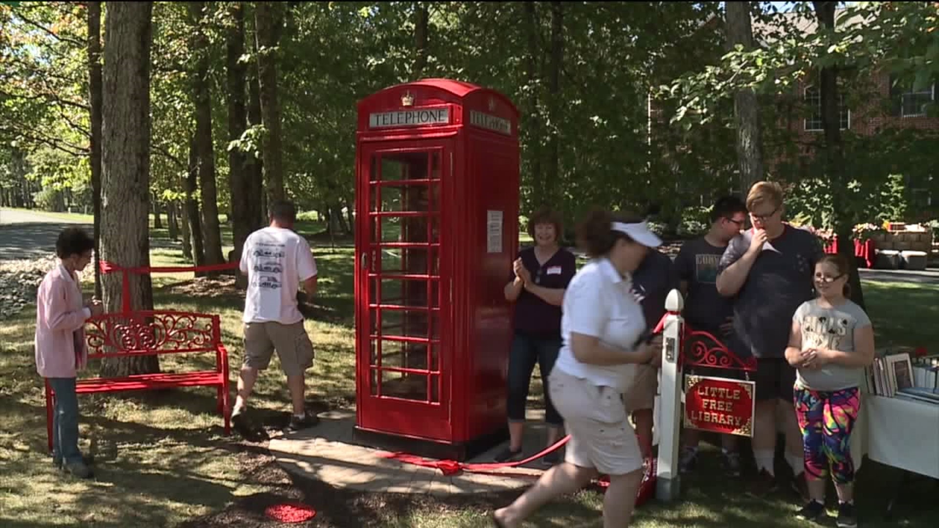 Old Phone Booth Repurposed as Little Library in Monroe County