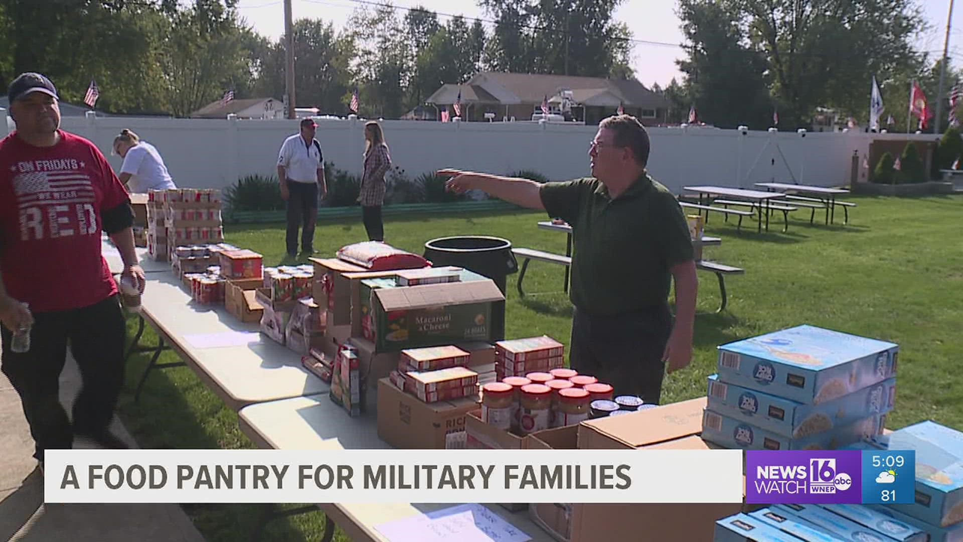 Directors say this was the first time the organization has helped open a pantry entirely from scratch and it's one that serves only military families.