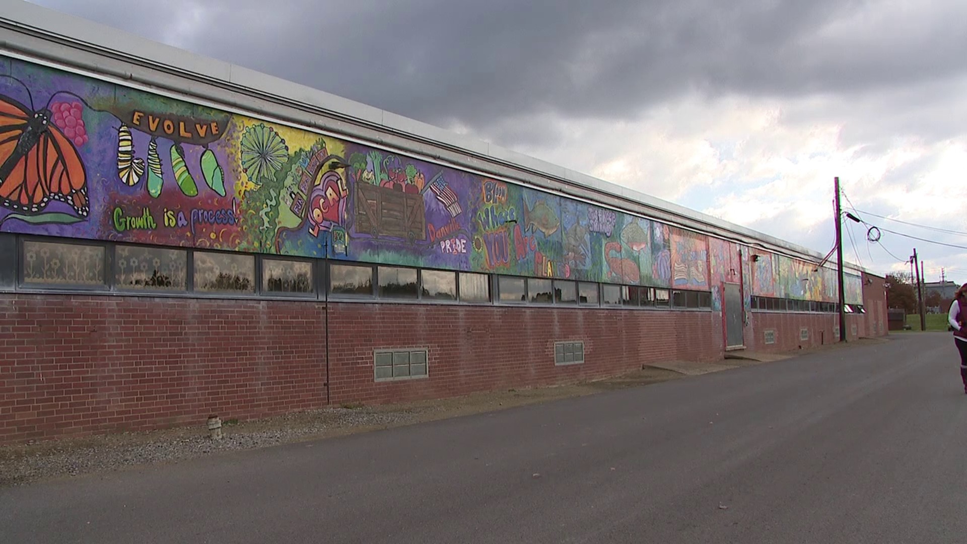 Danville Area Middle School recently became a bit brighter as students painted a mural on the outside of the building.