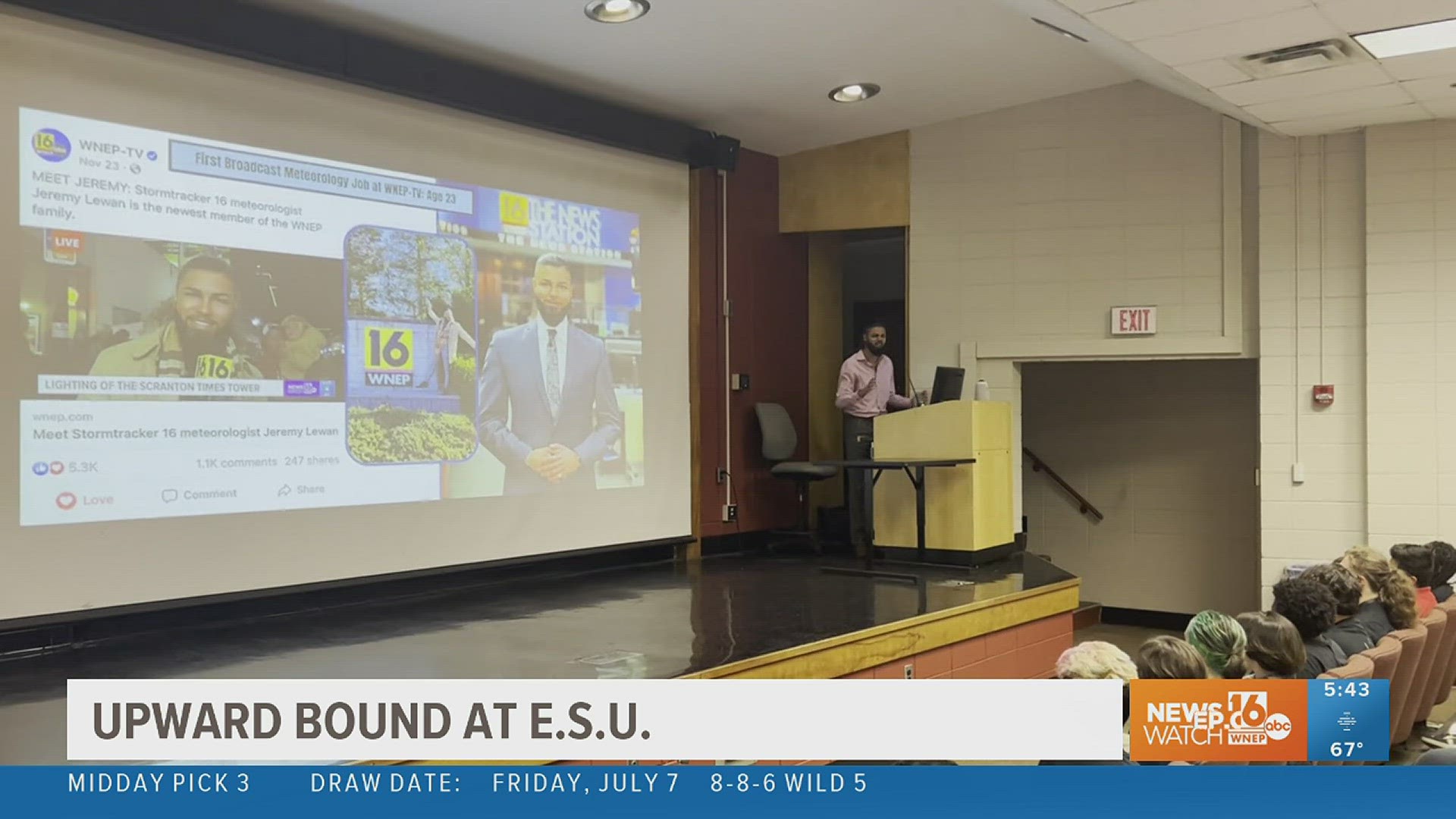 Stormtracker 16's Jeremy Lewan gave a presentation to students in enrolled in the program in Monroe County.