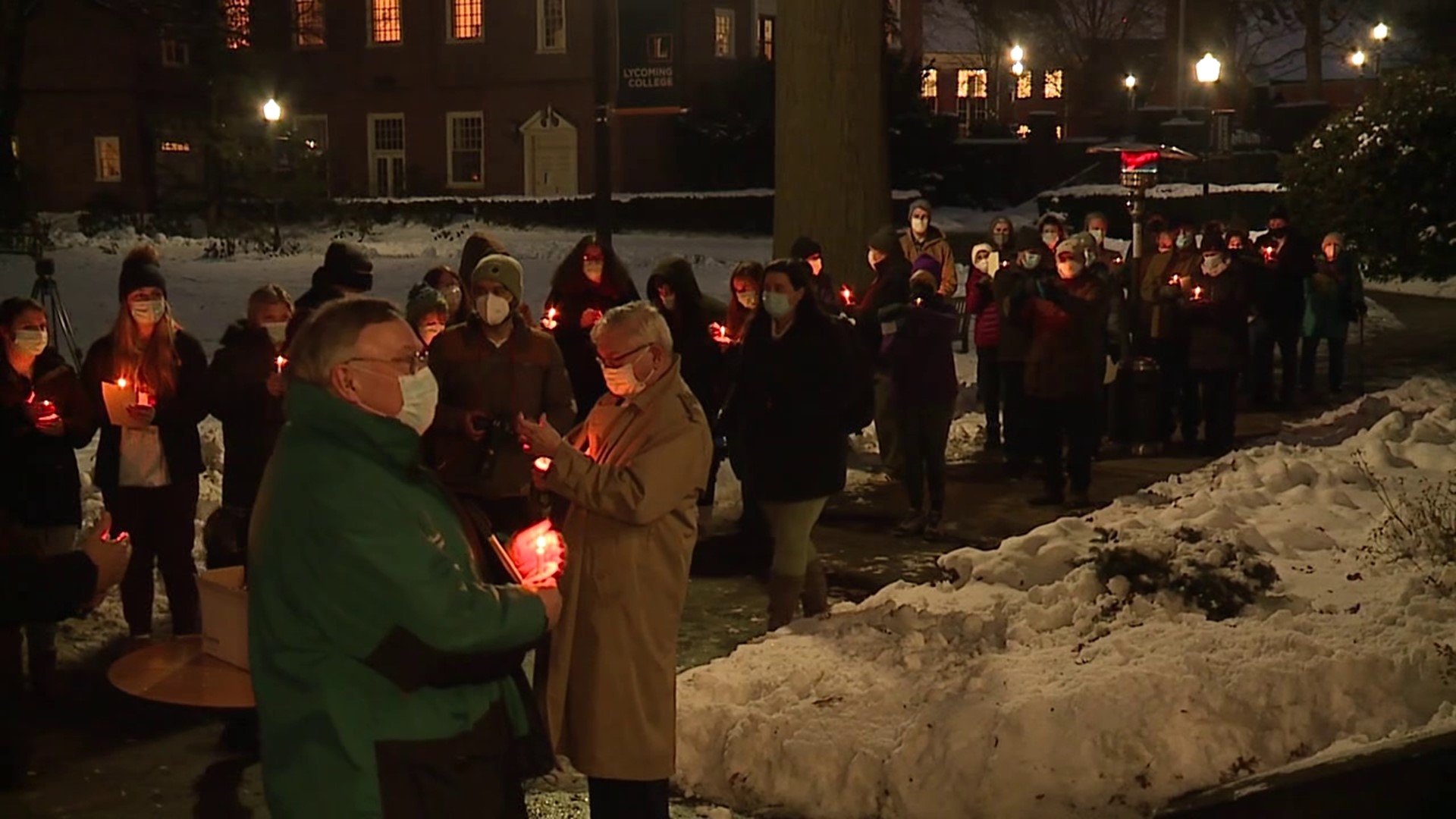 Dozens of people showed up to remember family and friends lost to COVID-19 and to honor healthcare workers working on the frontlines.