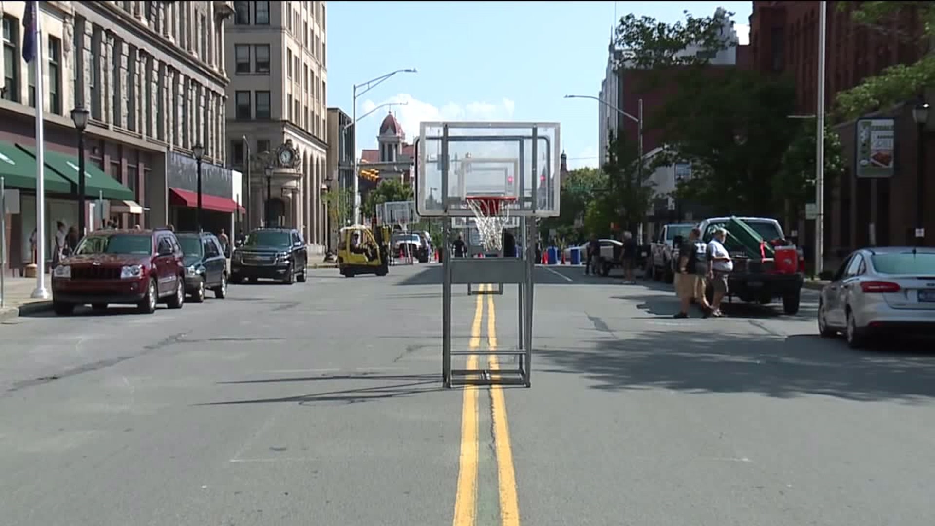 Basketball Tournament, Construction Tie Up Traffic in Downtown Scranton