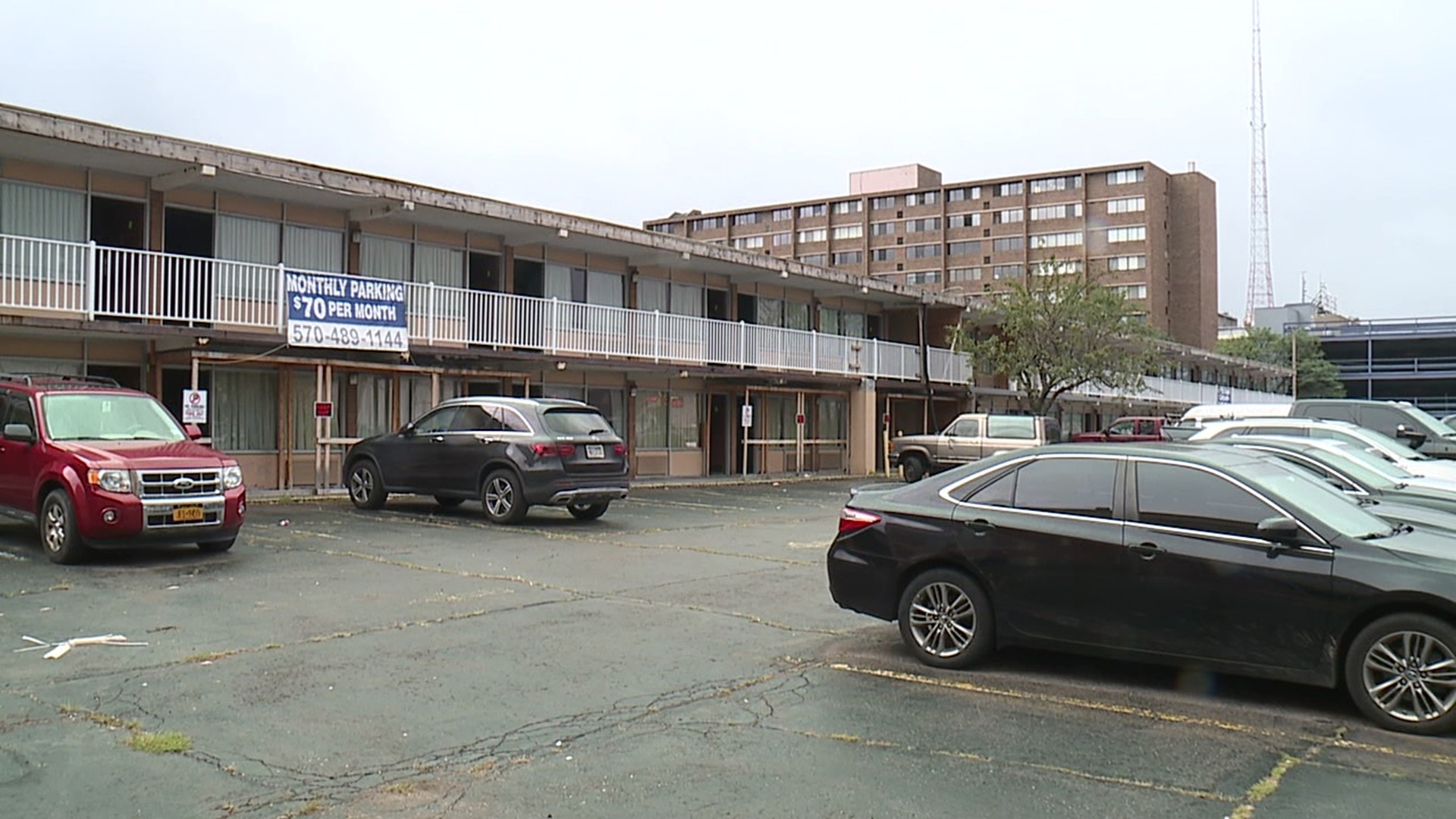 An auctioneer sold off parts of an old hotel in downtown Scranton, the last step before the building is scheduled to be razed next month.
