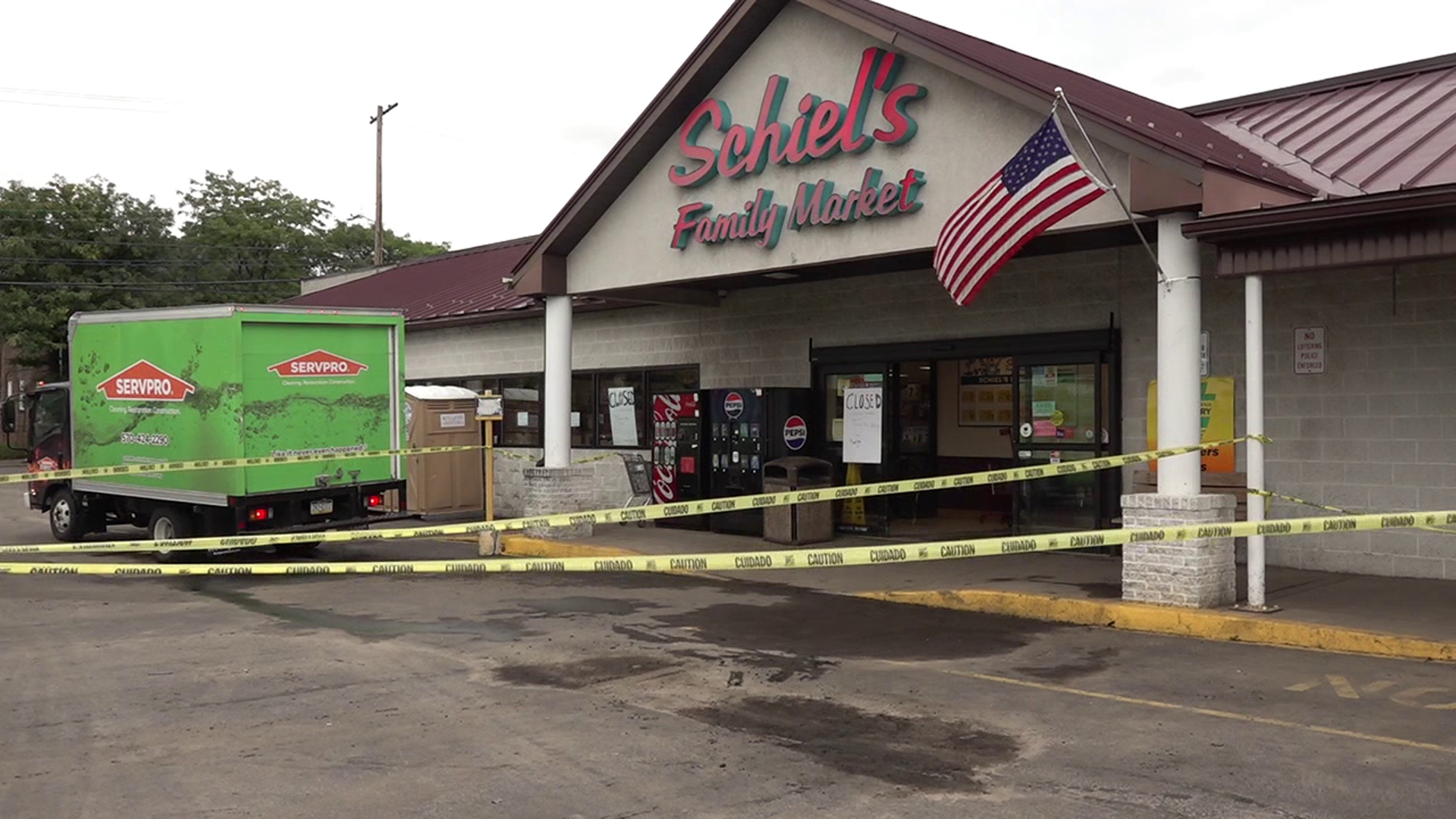 Schiel's Family Market in Wilkes-Barre will be closed while they clean up after the flash flooding swept through on Thursday.