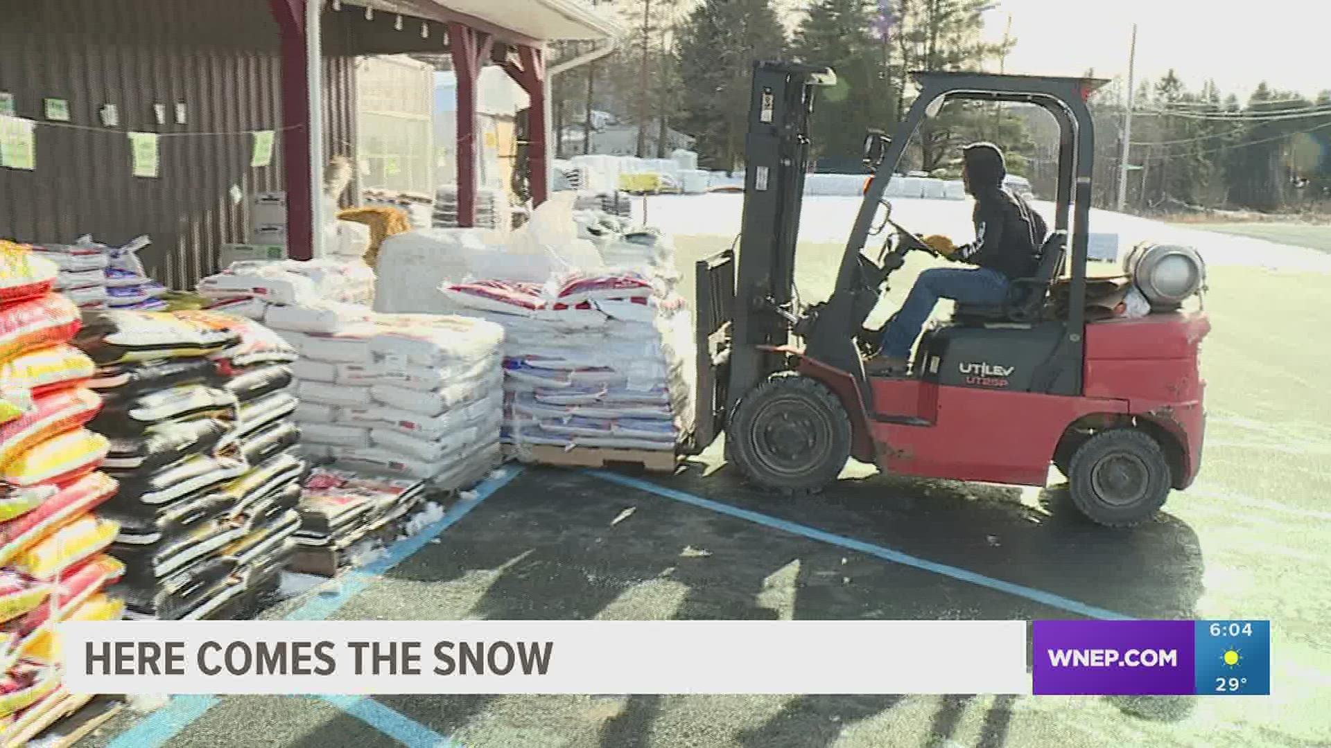 Newswatch 16's Courtney Harrison shows us where snow-related items were flying out the door ahead of the storm.