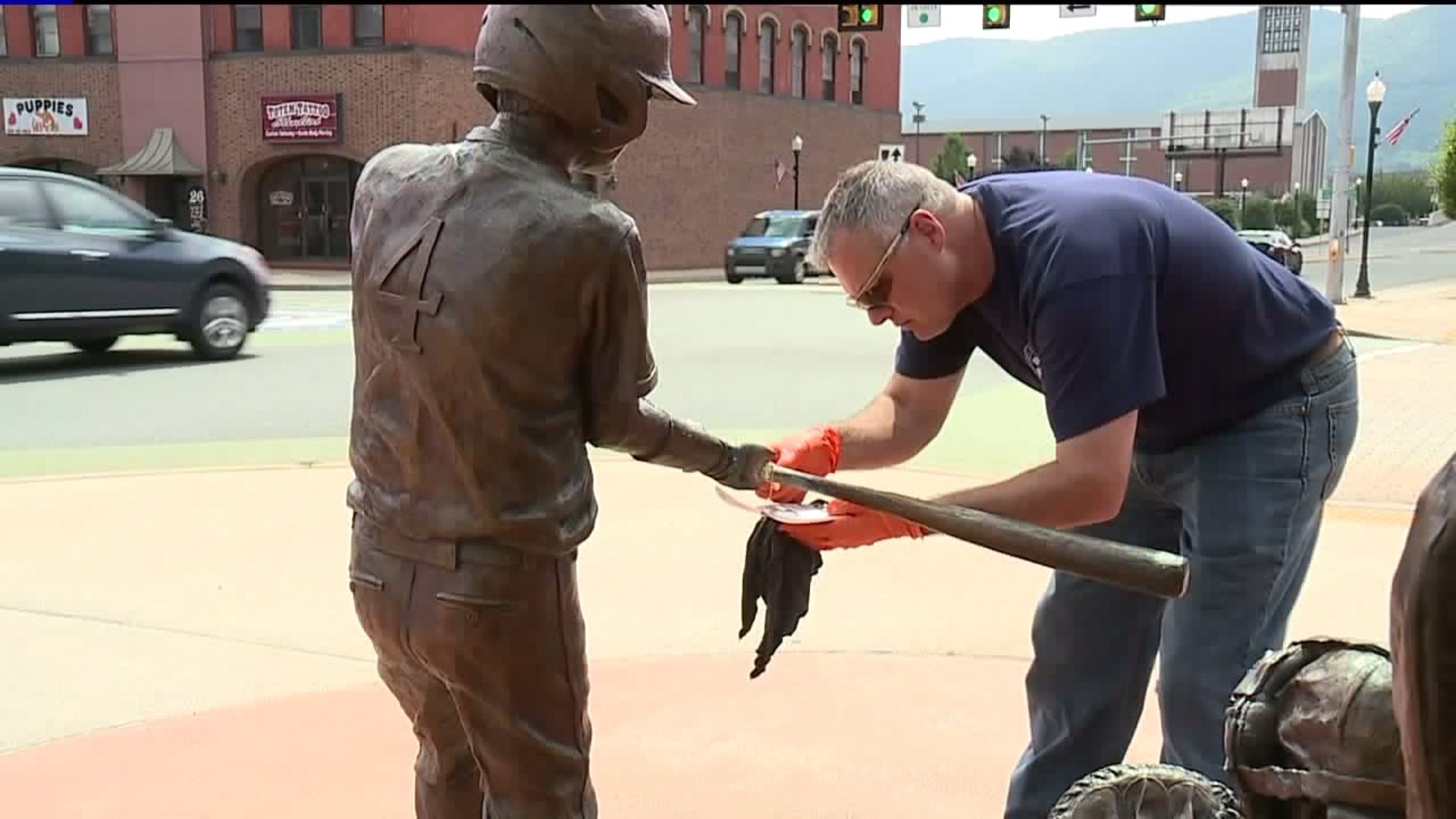 Little League Statue Repaired in Time for World Series
