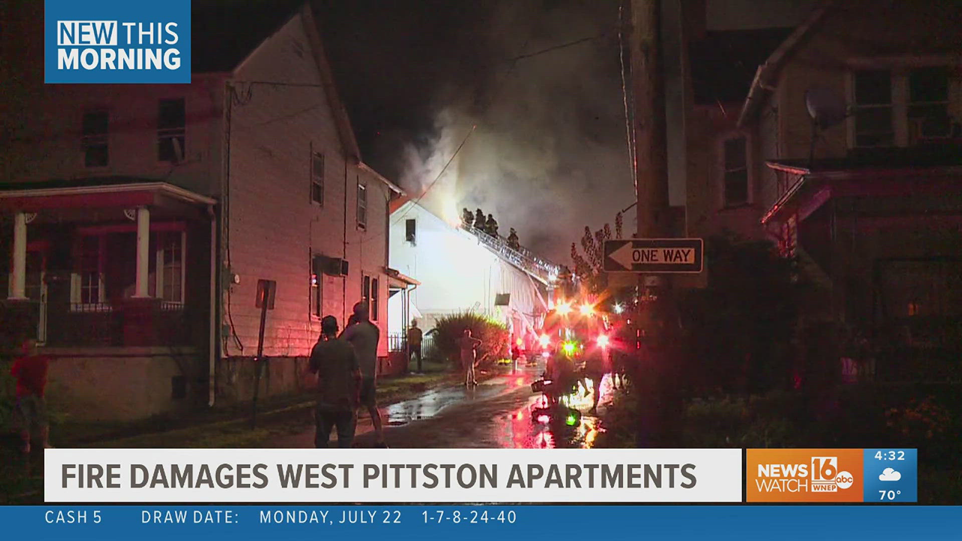 Apartment damaged in early-morning fire