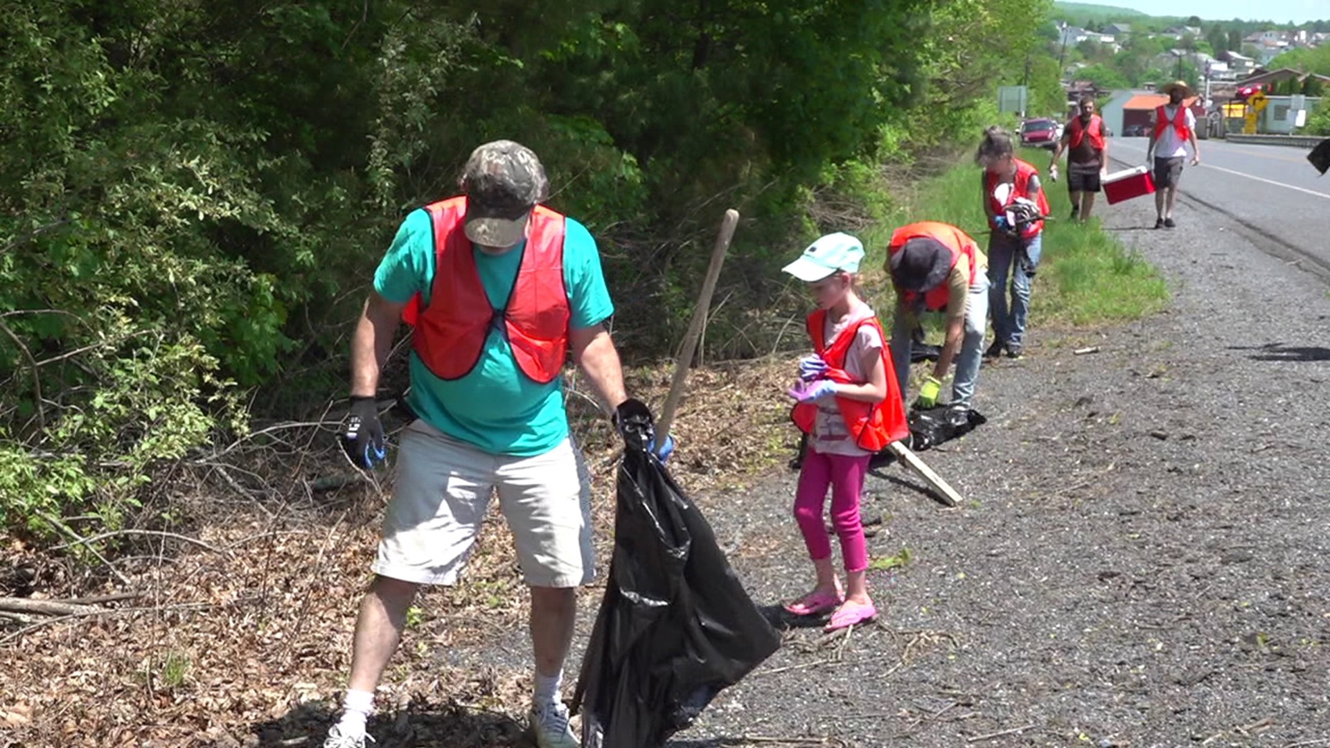 A band from Schuylkill County was doing its part volunteering on Saturday.