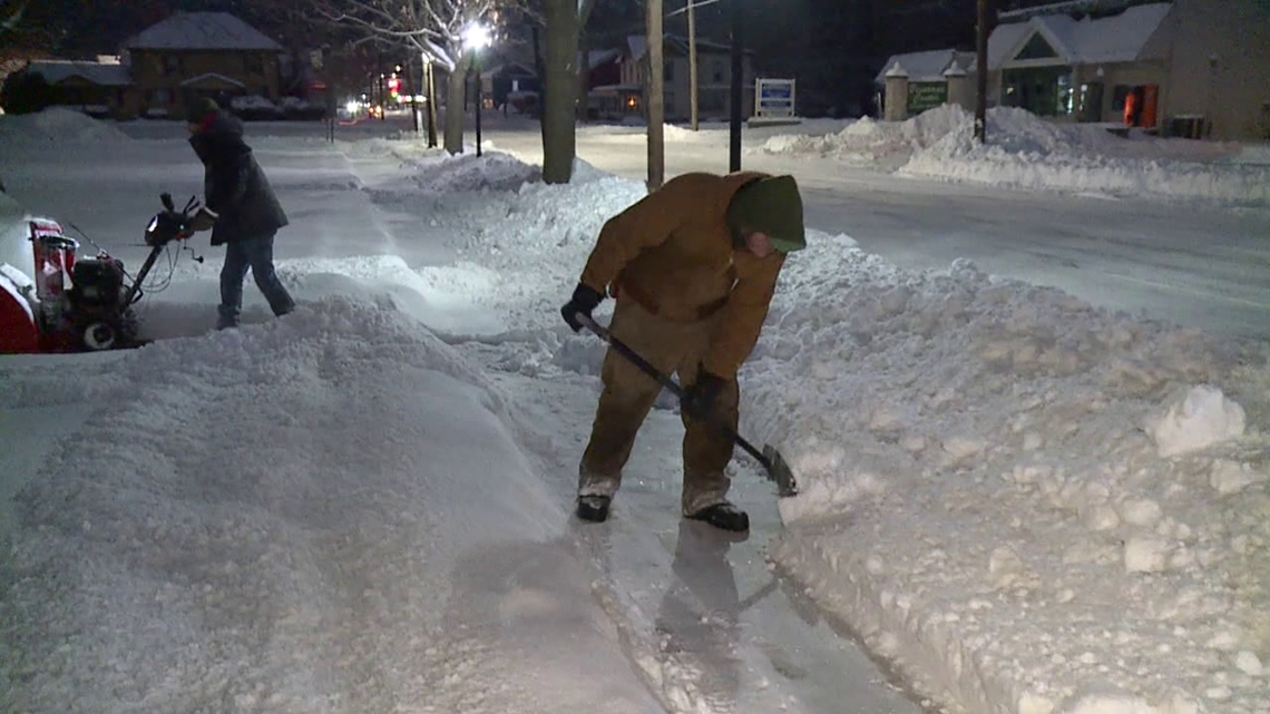 Digging out of the snow in Wyoming County