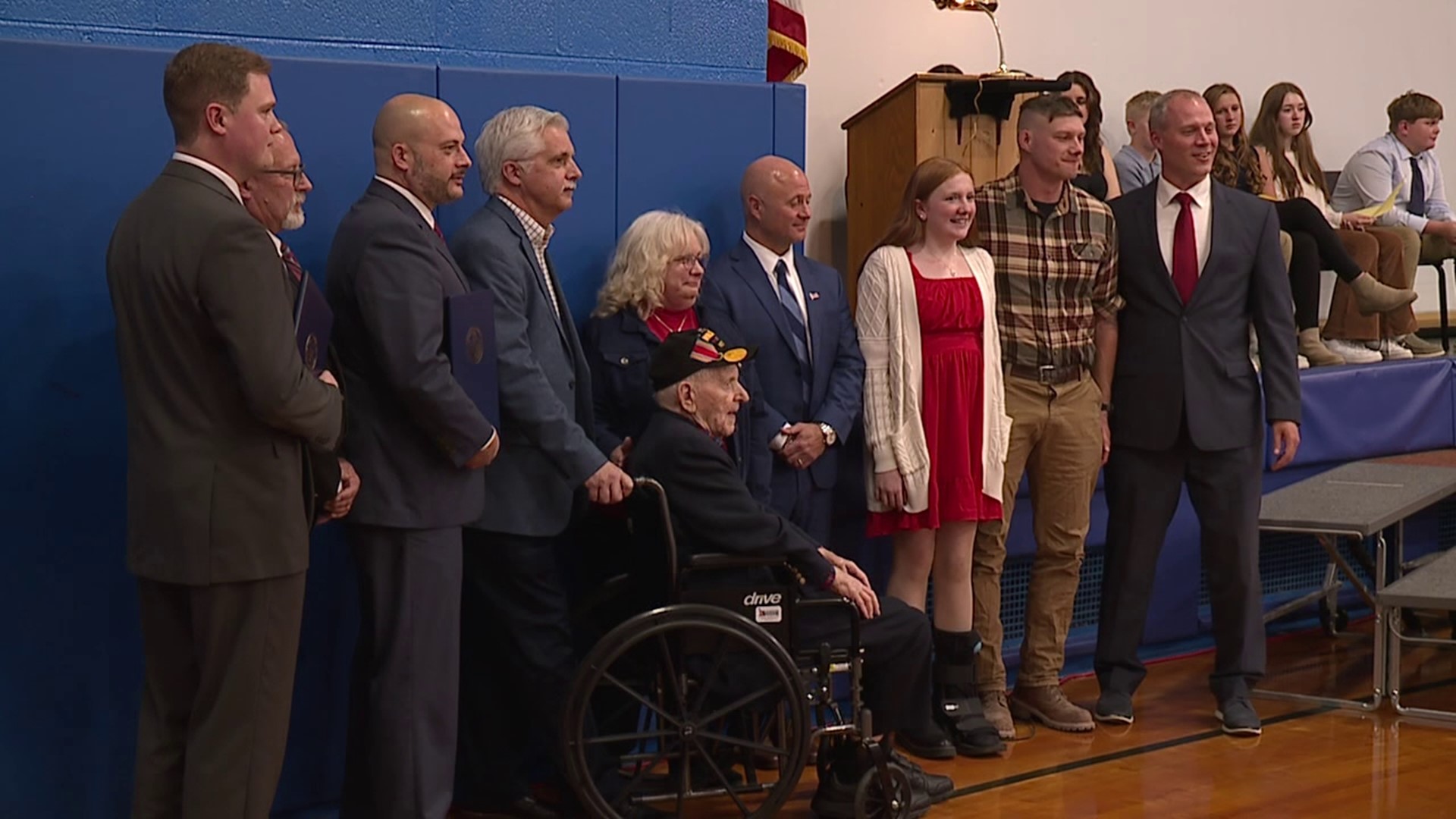 This year's program honored Sgt. Joseph Drake, a World War II veteran from Wayne County.