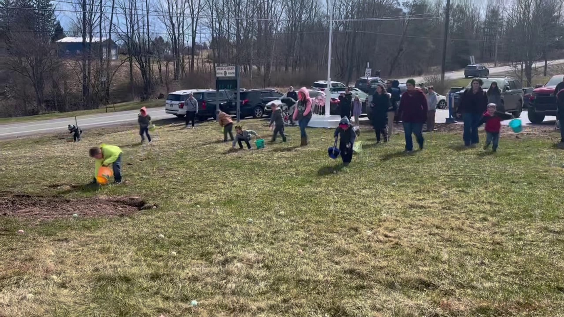 Families came together Saturday morning for a decades-long Easter egg hunt tradition at the American Legion Loyalsock Post 996 in Dushore.