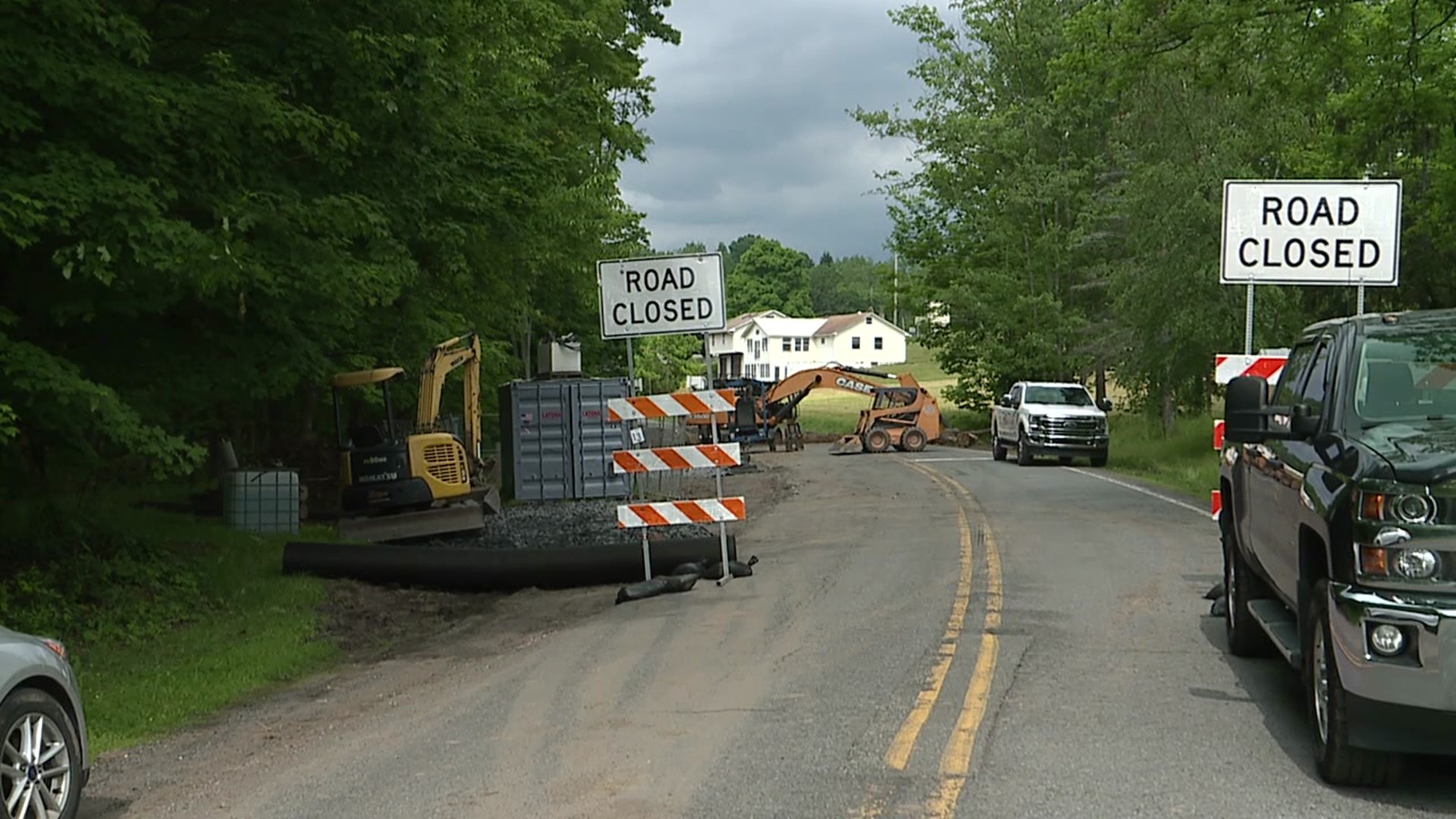 PennDOT says Route 292 near Falls is closed for an emergency pipe replacement.