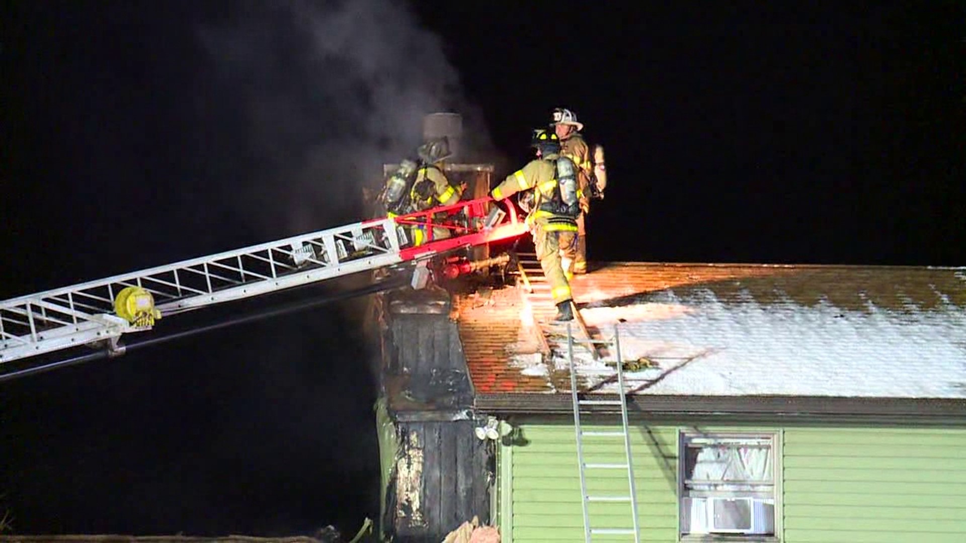 Departments from two neighboring counties helped get the fire under control in Susquehanna County.