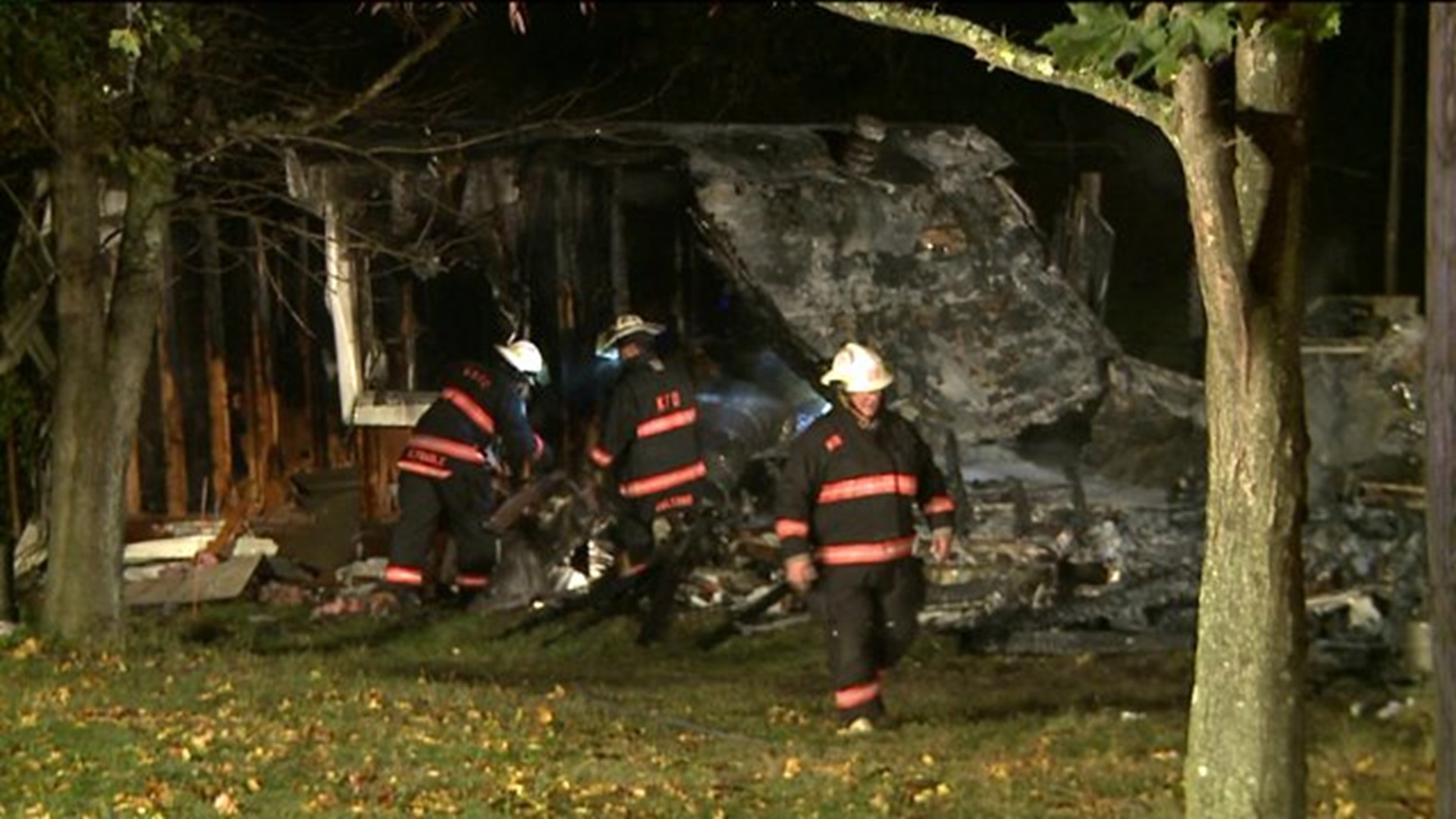 Mobile Home Leveled by Fire in Monroe County