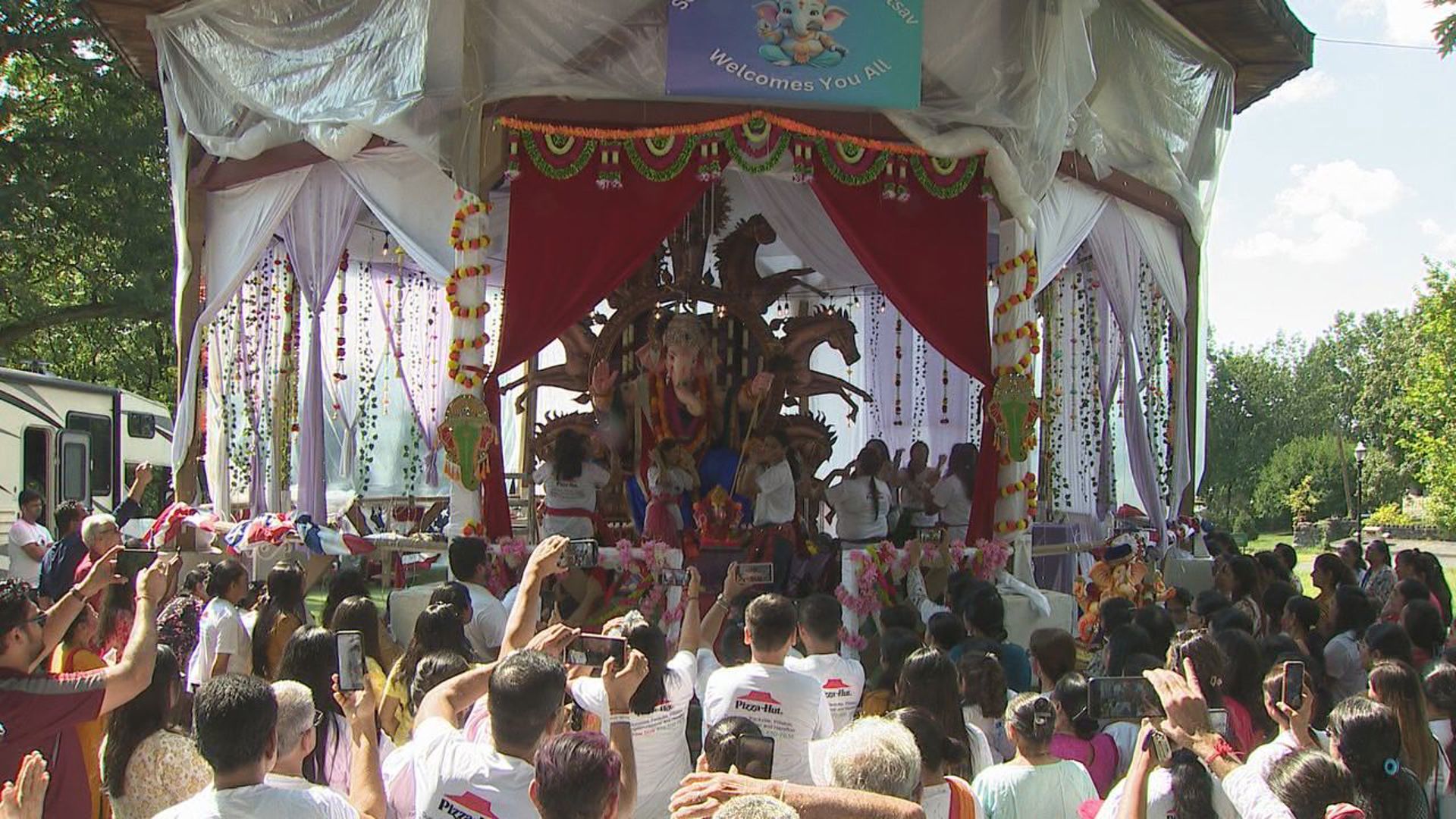 The Ganesh Festival was held at Nay Aug Park in the city.