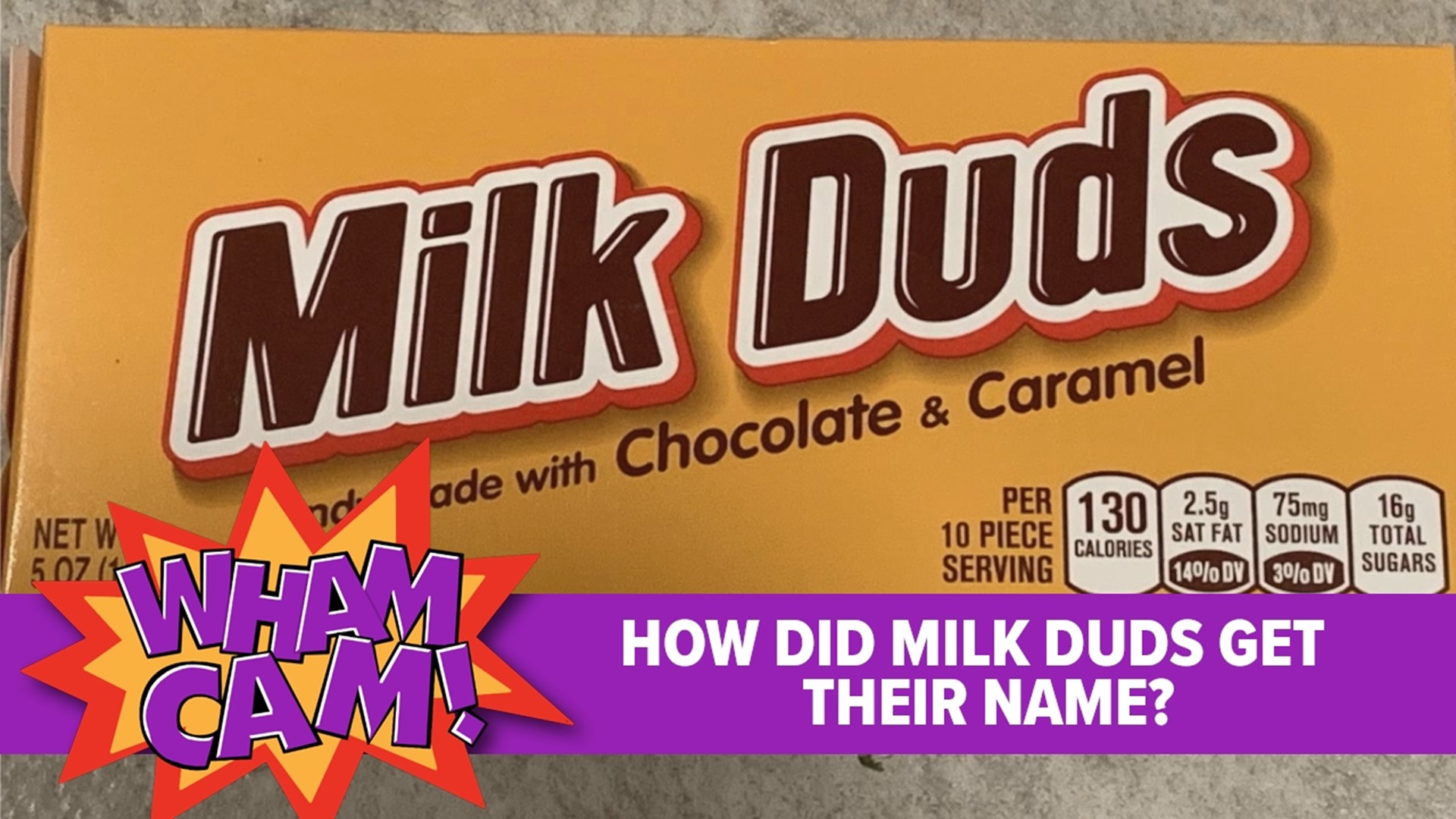 Halloween is coming, and it's time to stock up on candy, including Milk Duds. Ever wonder how the candy got its name? Find out in this week's Wham Cam.