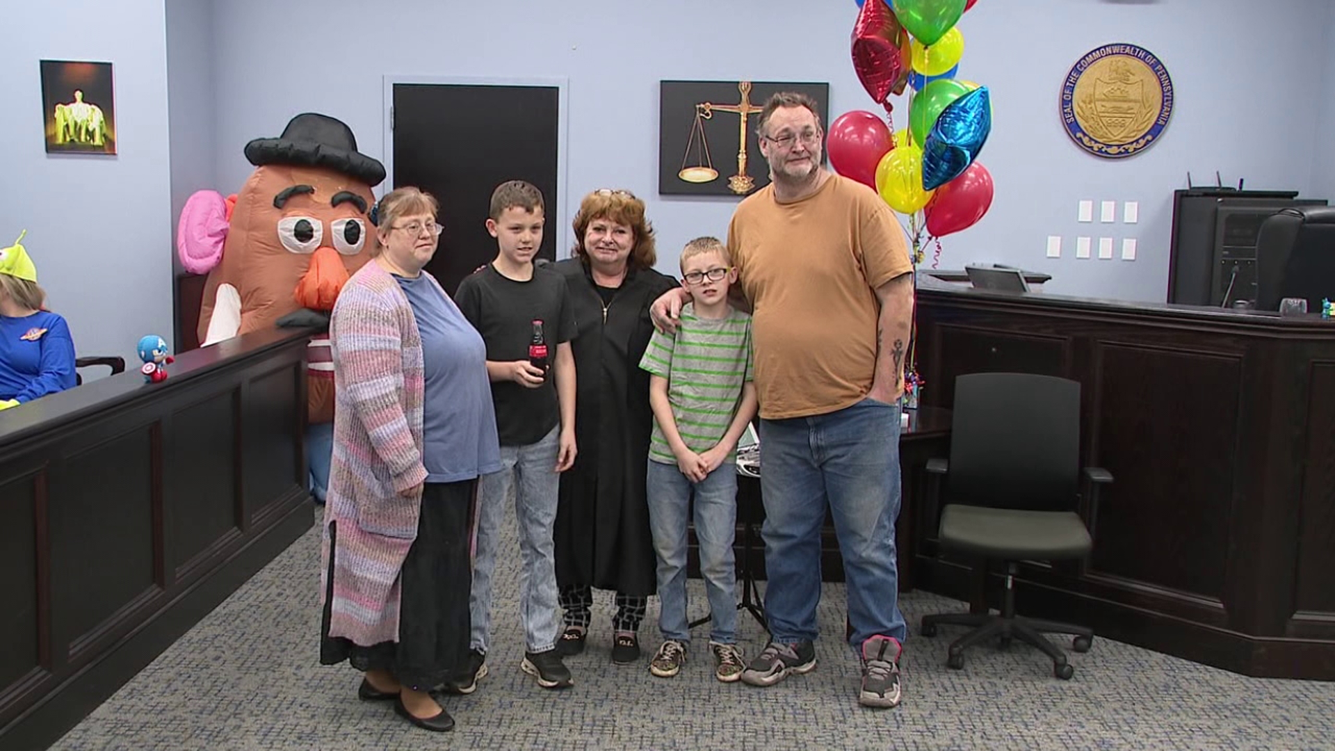 The Lackawanna County Office of Youth and Family Services celebrated Adoption Day on Friday, as six foster children officially joined their forever families.