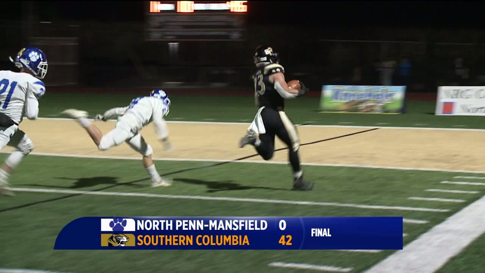 Southern Columbia Rolls North Penn-Mansfield to Reach District Title Game